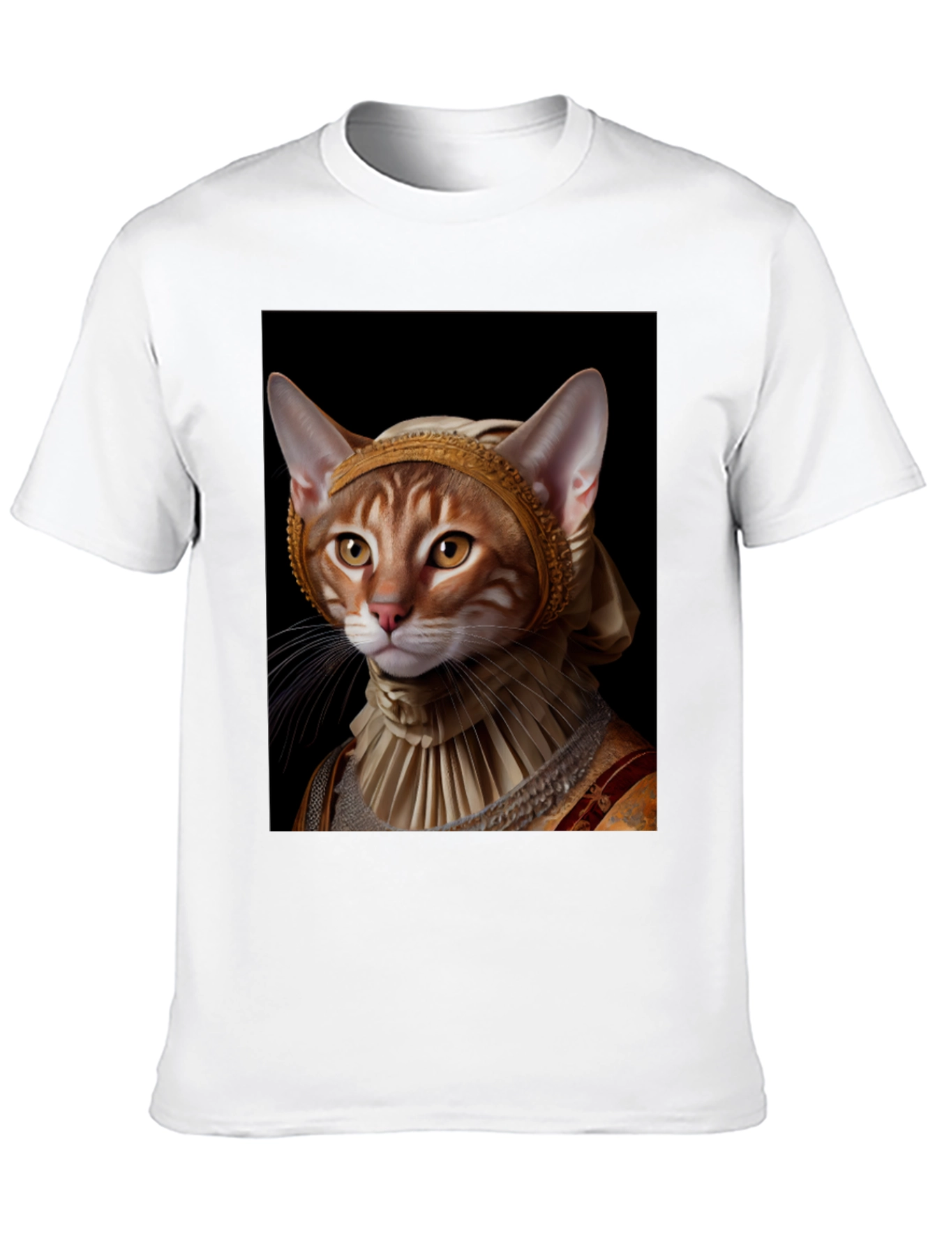 Cat Renaissance Portrait T-Shirt