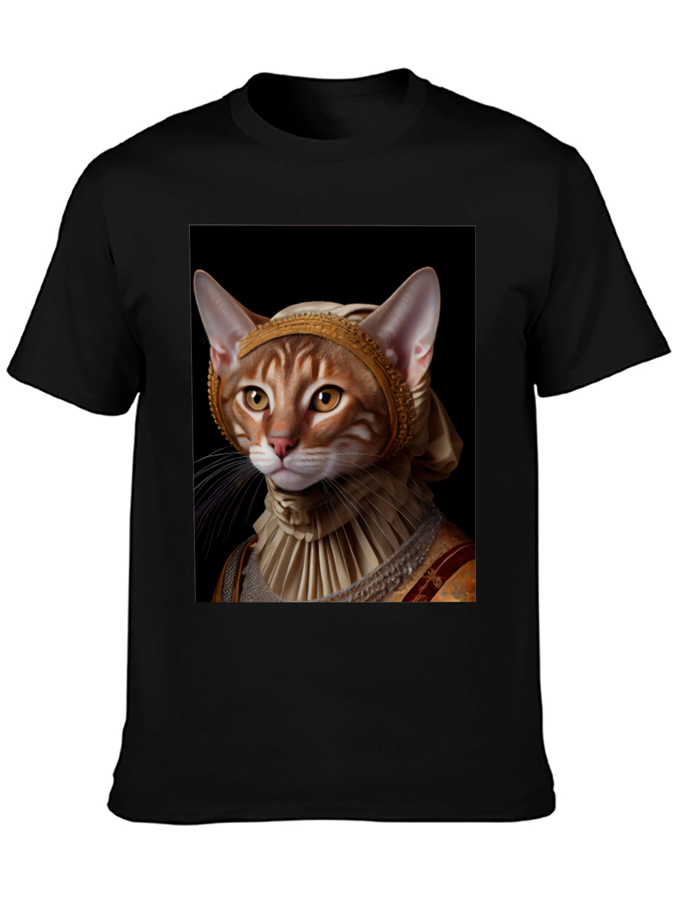 Cat Renaissance Portrait T-Shirt
