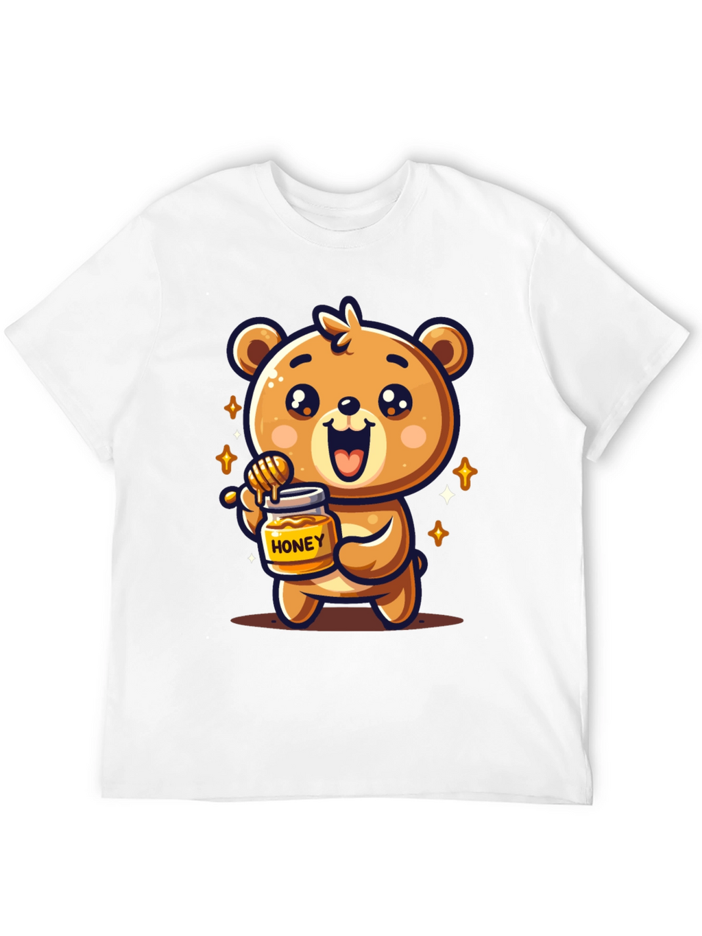 Cute Bear Honey Jar Graphic Tee