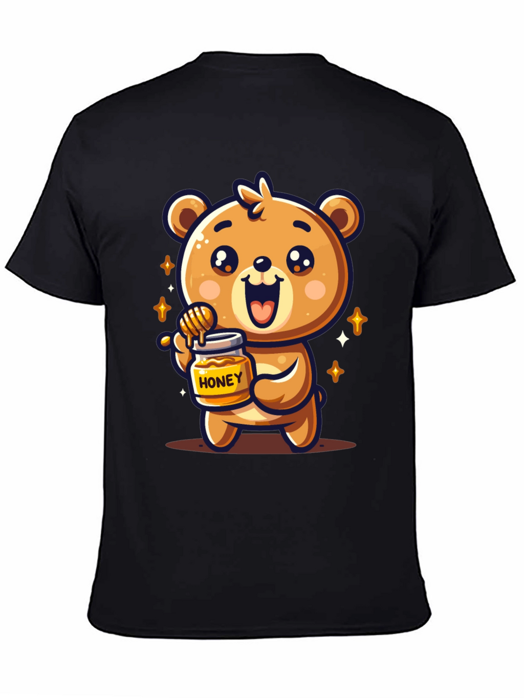 Cute Bear Honey Jar Graphic Tee