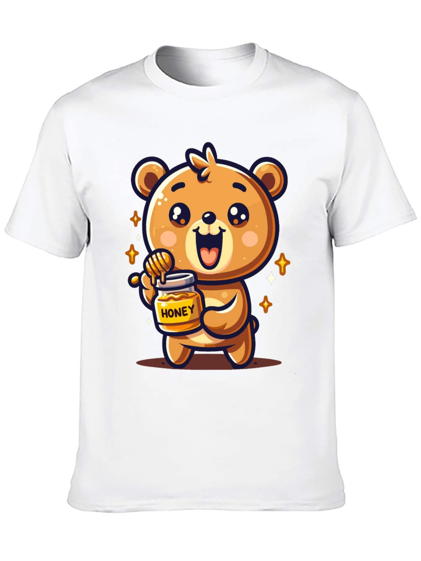 Cute Bear Honey Jar Graphic Tee