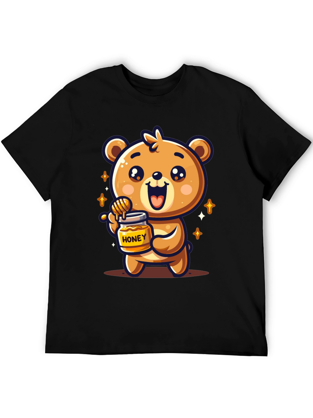 Cute Bear Honey Jar Graphic Tee