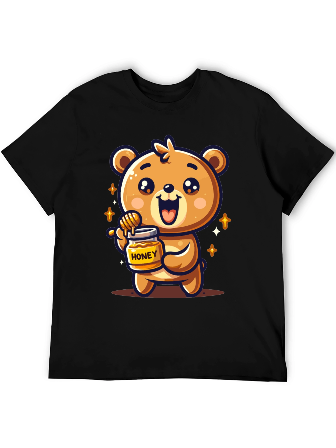 Cute Bear Honey Jar Graphic Tee