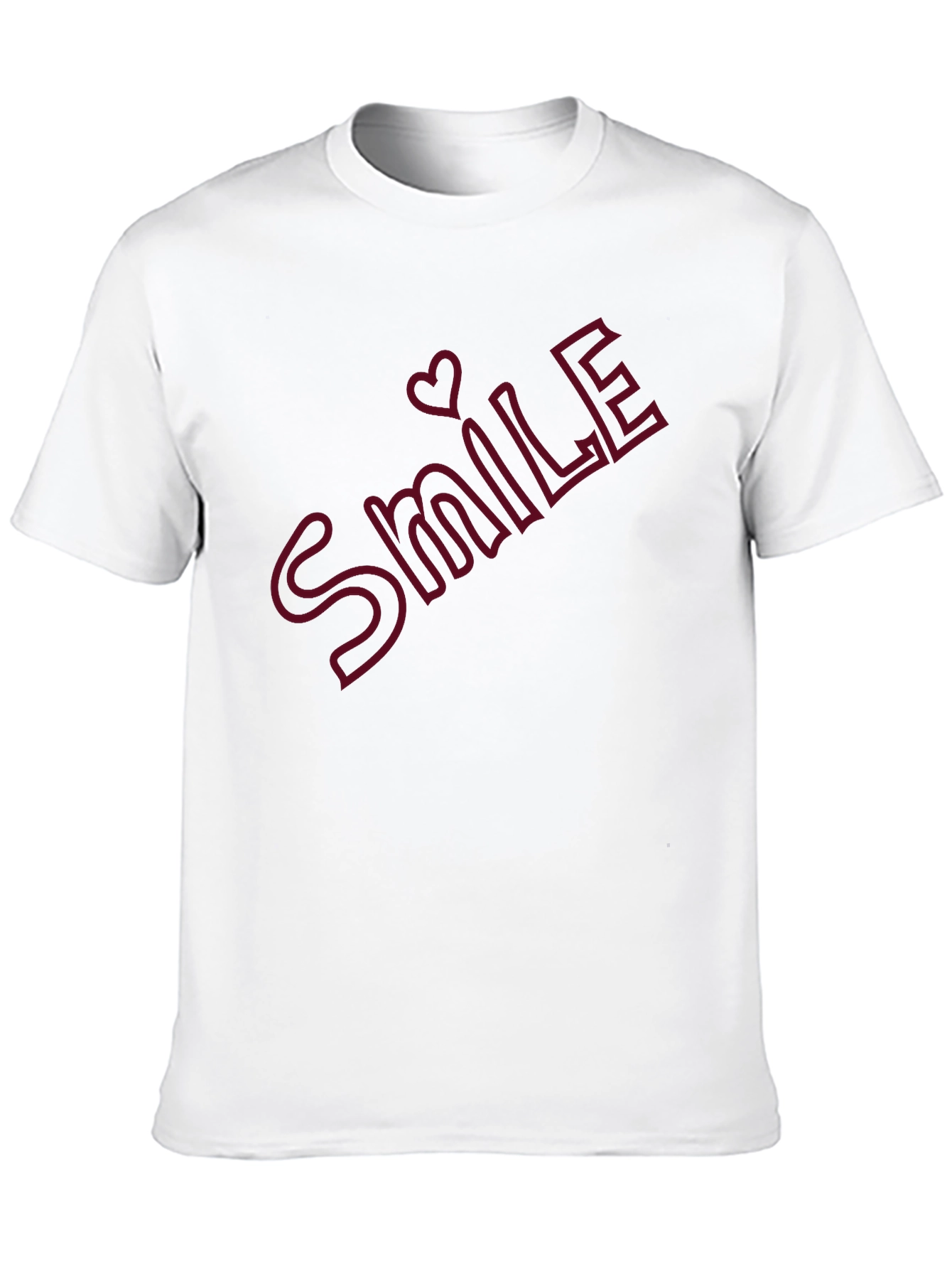 Smile Heart Graphic T-Shirt - Casual Comfort
