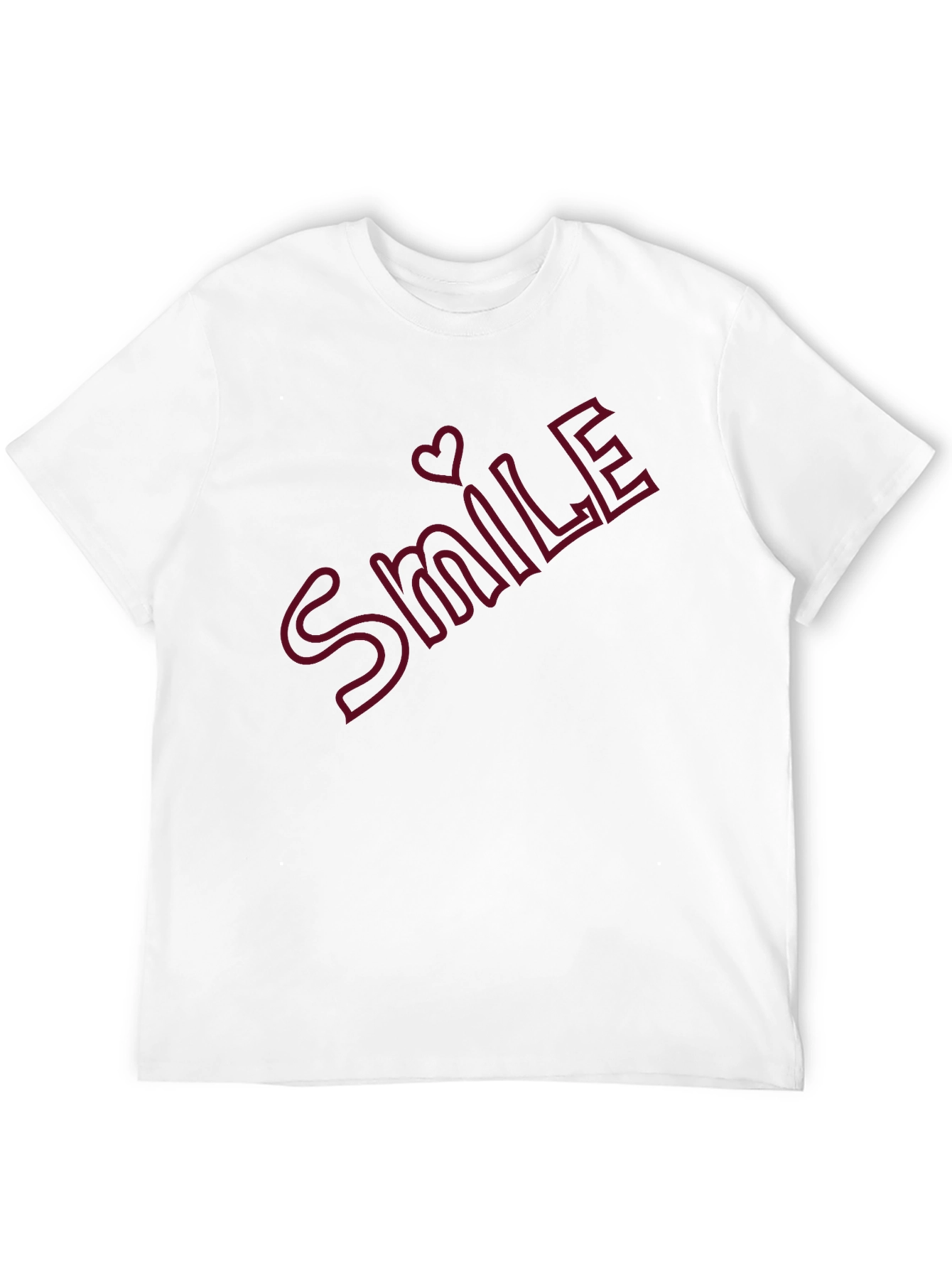 Smile Heart Graphic T-Shirt - Casual Comfort