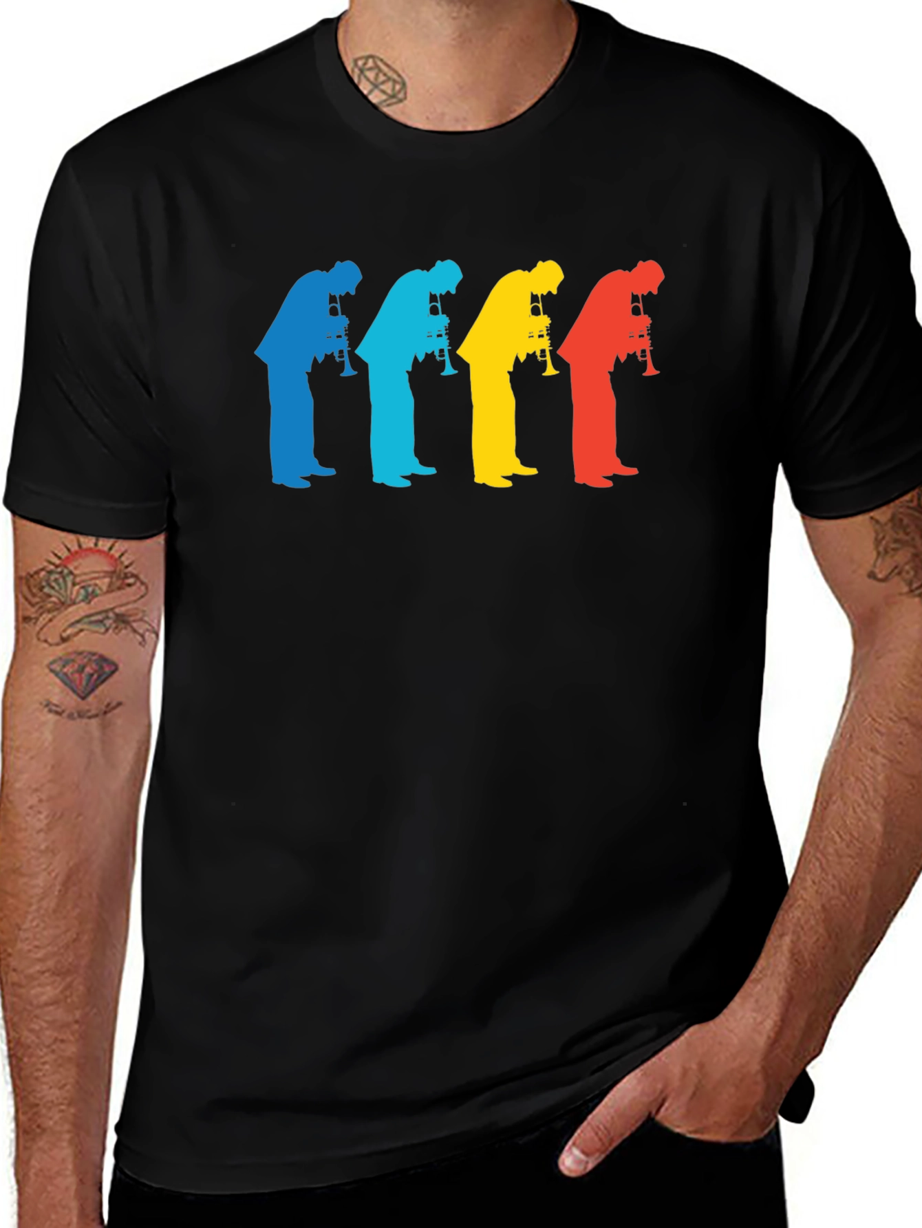 Vintage Style Trumpet Player T-Shirt