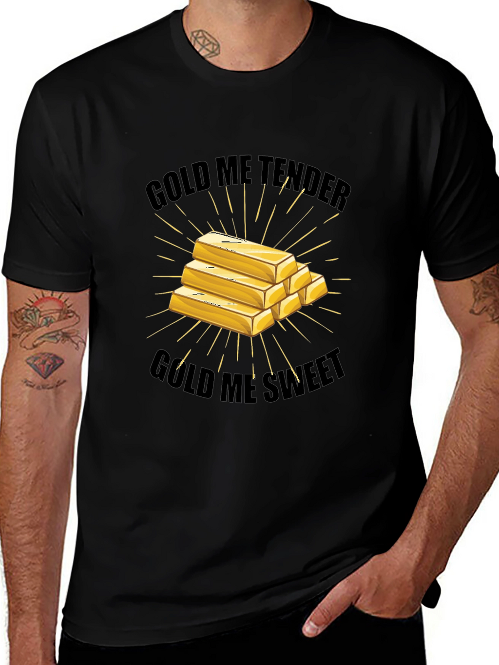 Gold Me Tender Tee - Sweet Gold Ingot Design