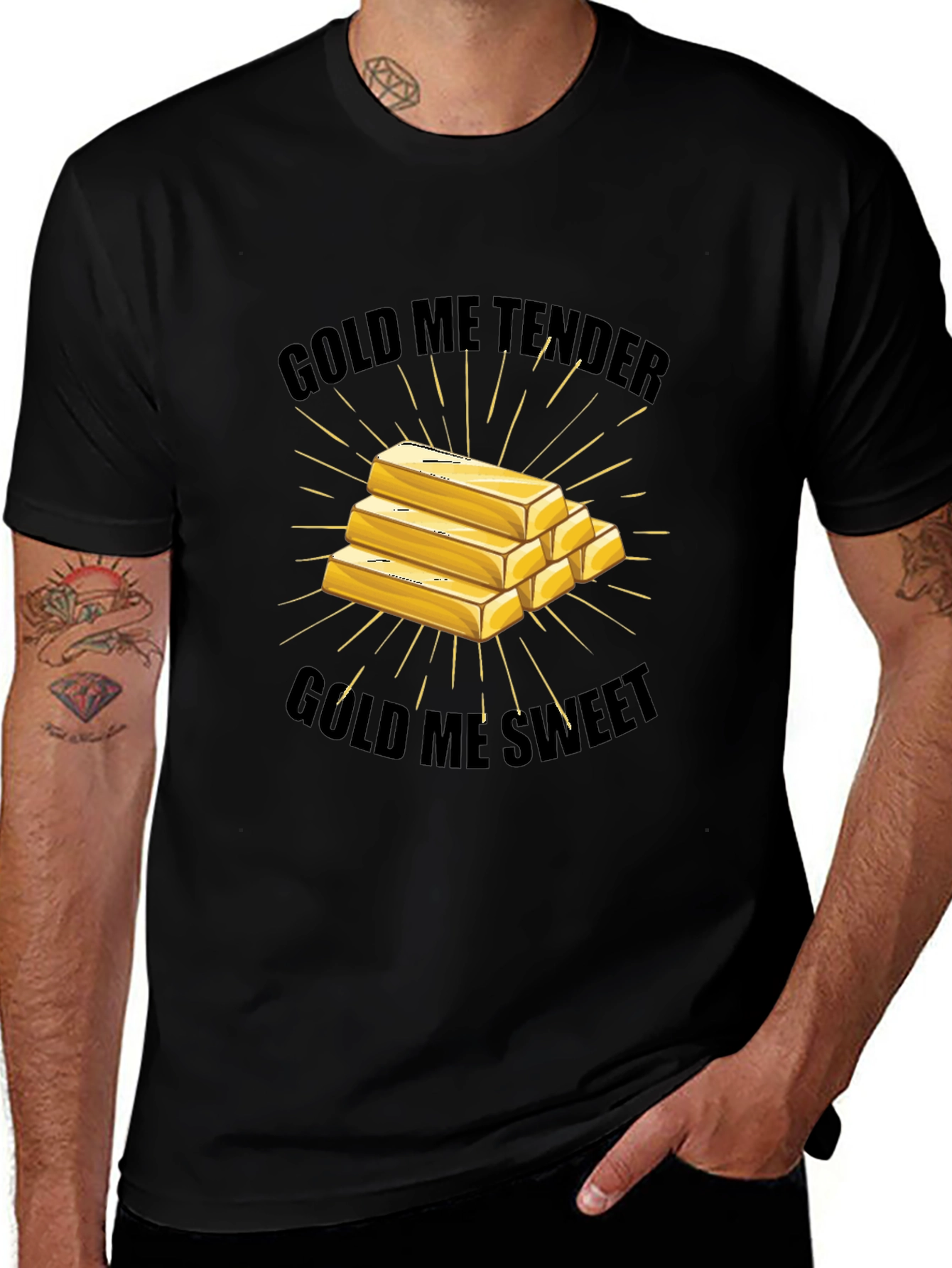Gold Me Tender Tee - Sweet Gold Ingot Design