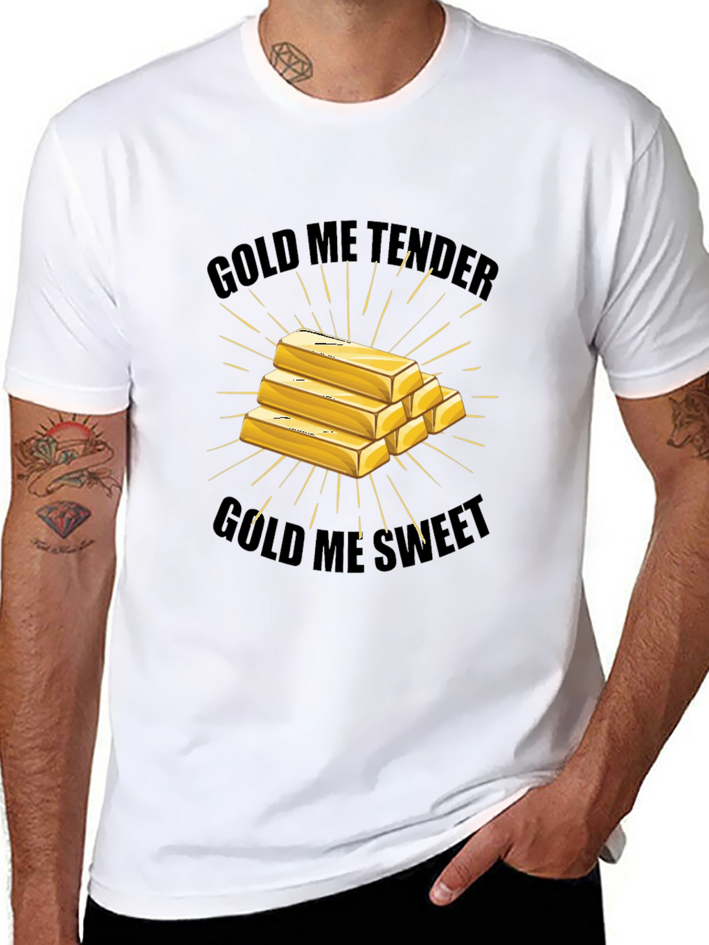 Gold Me Tender Tee - Sweet Gold Ingot Design