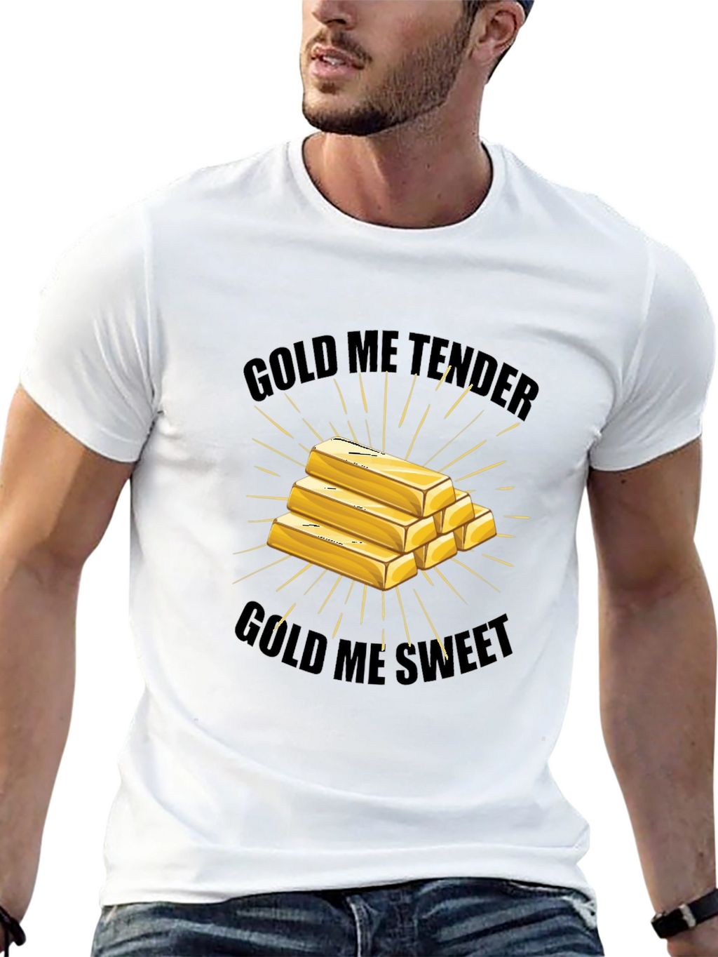 Gold Me Tender Tee - Sweet Gold Ingot Design