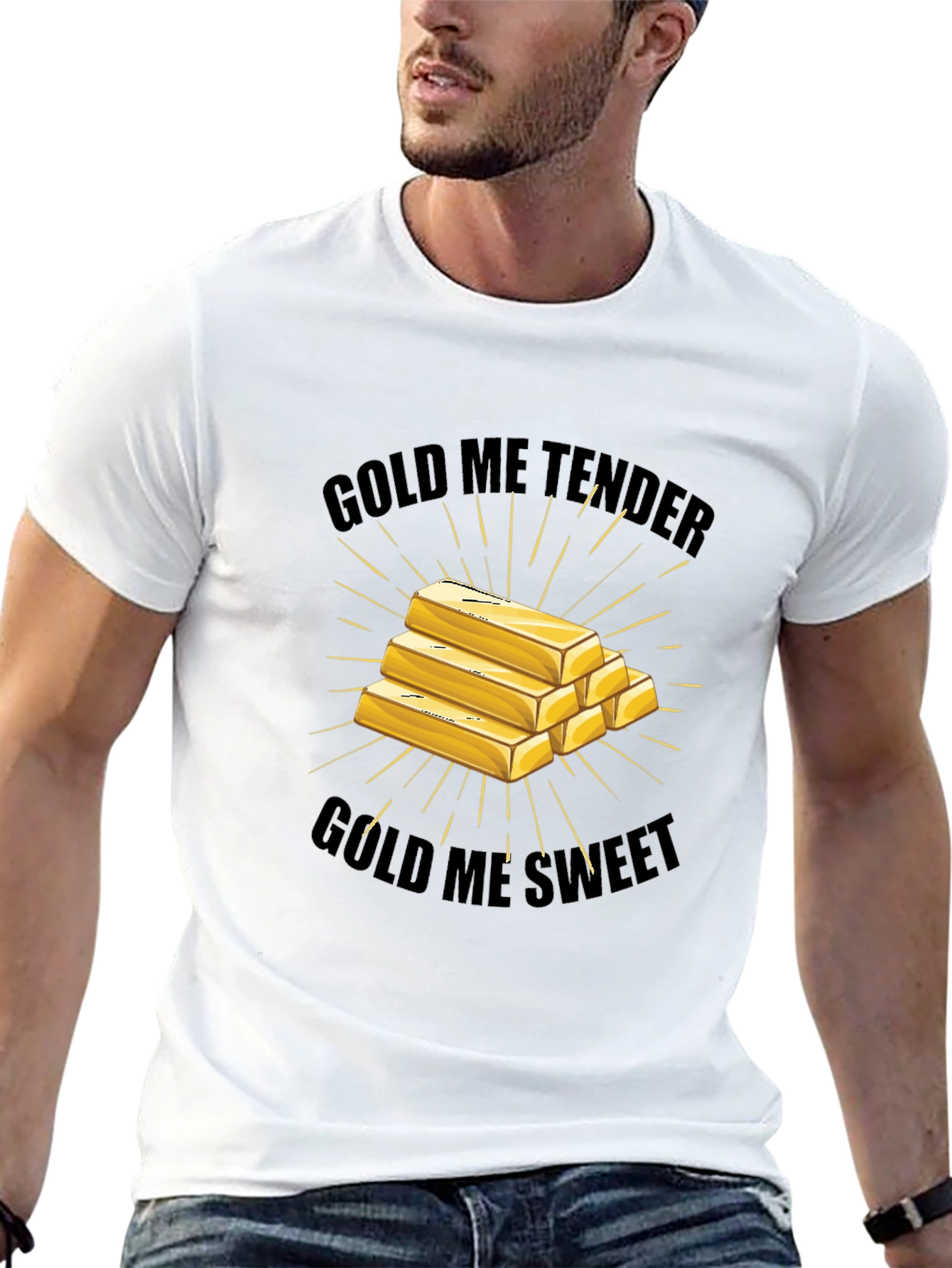 Gold Me Tender Tee - Sweet Gold Ingot Design