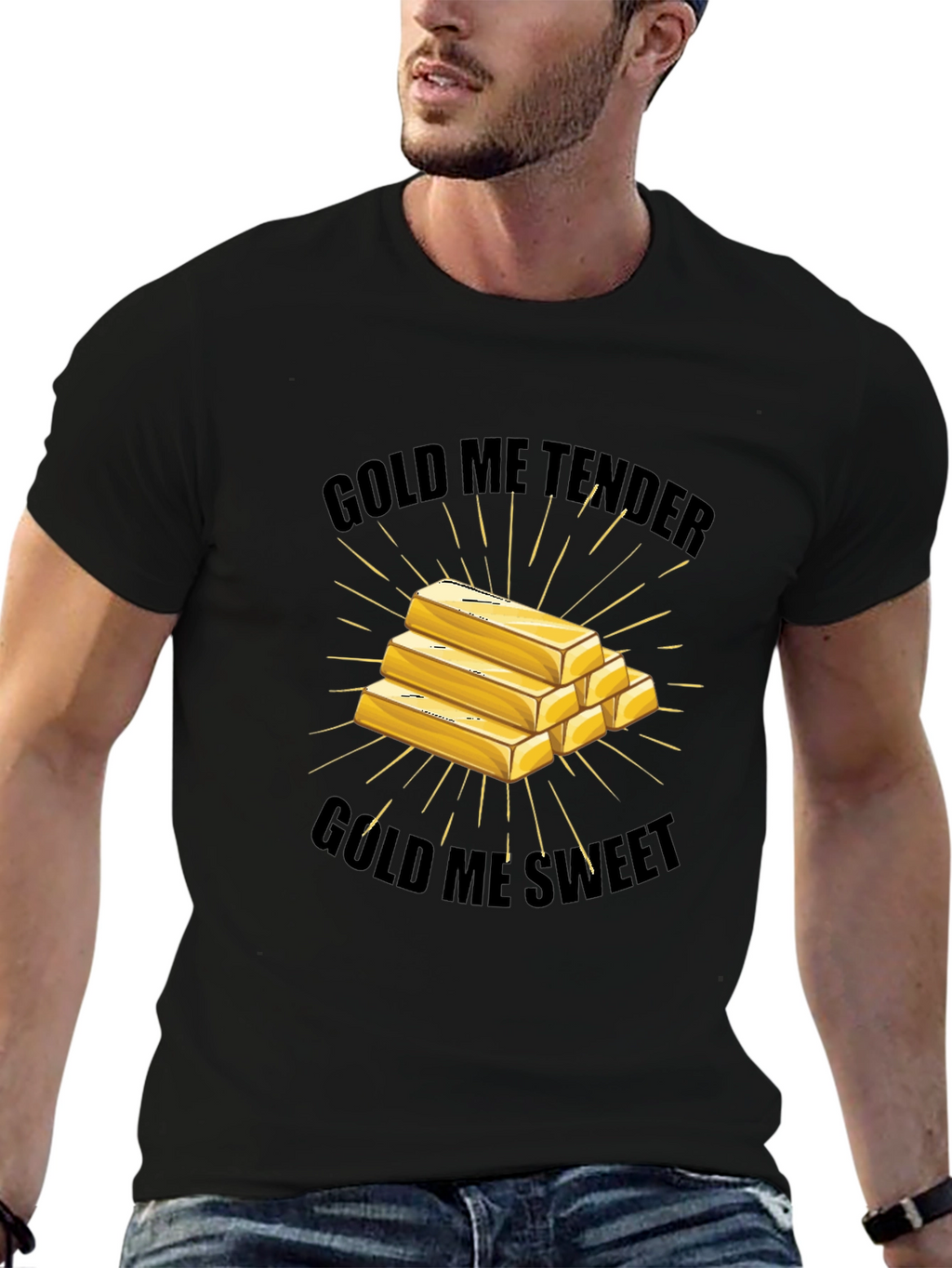 Gold Me Tender Tee - Sweet Gold Ingot Design