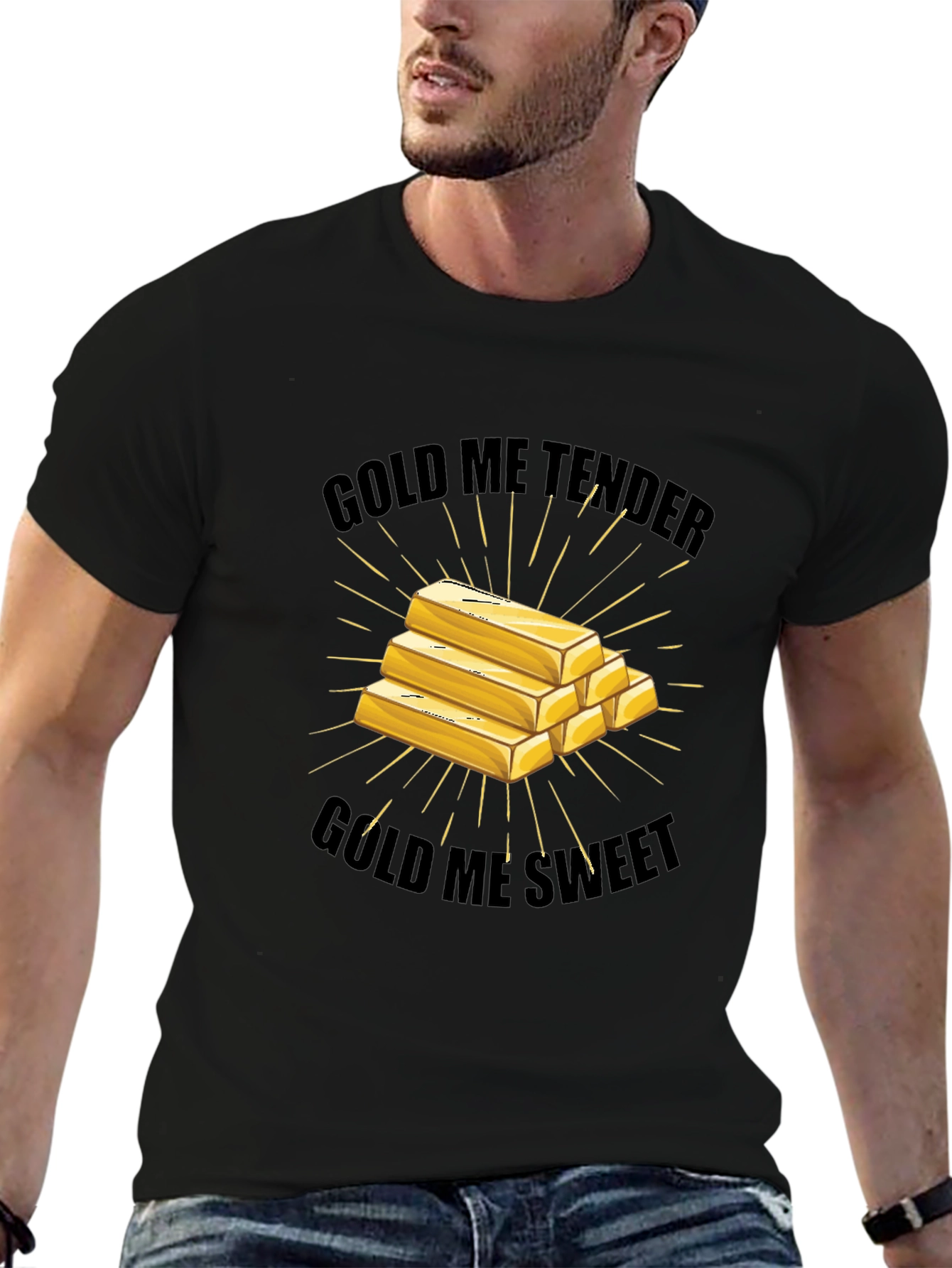 Gold Me Tender Tee - Sweet Gold Ingot Design