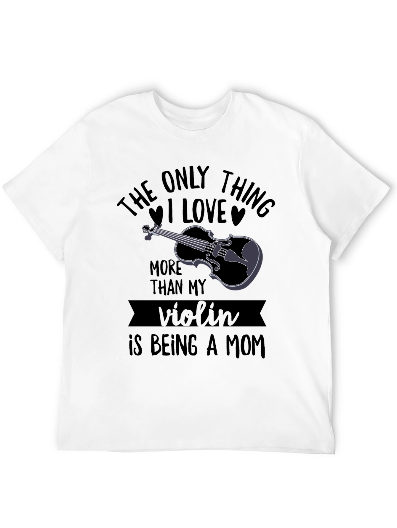 Violin Mom Graphic Tee - Black T-Shirt