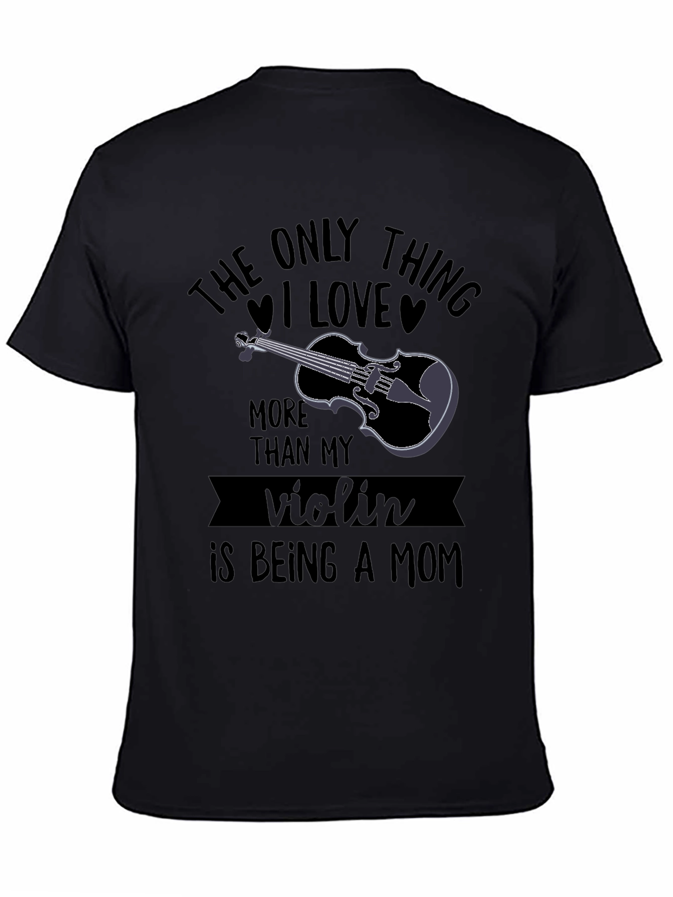 Violin Mom Graphic Tee - Black T-Shirt