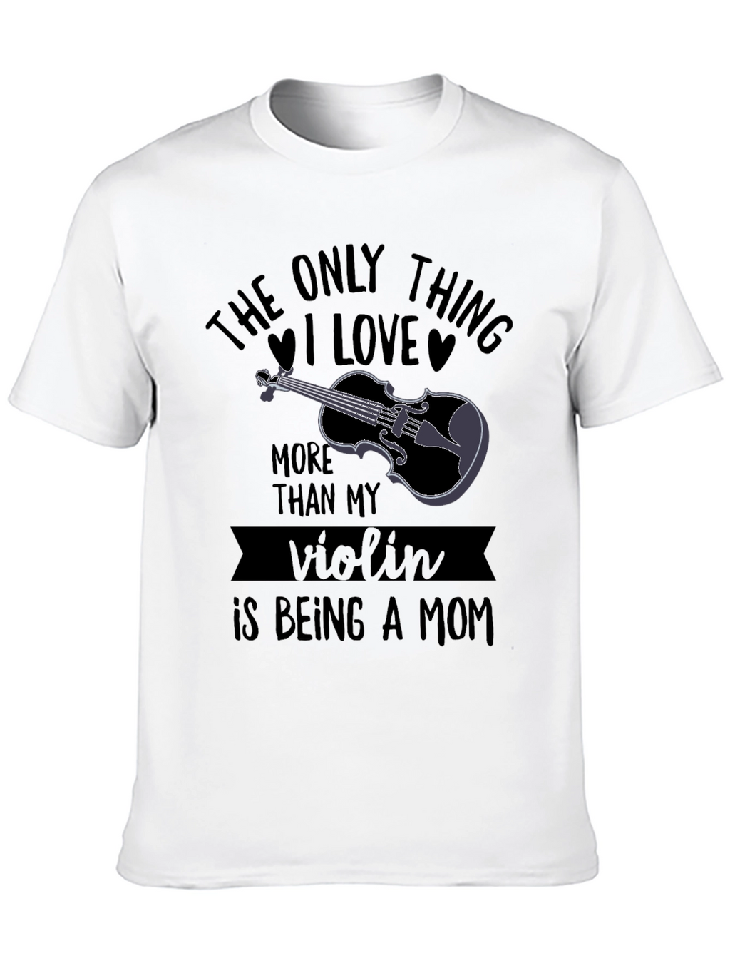 Violin Mom Graphic Tee - Black T-Shirt