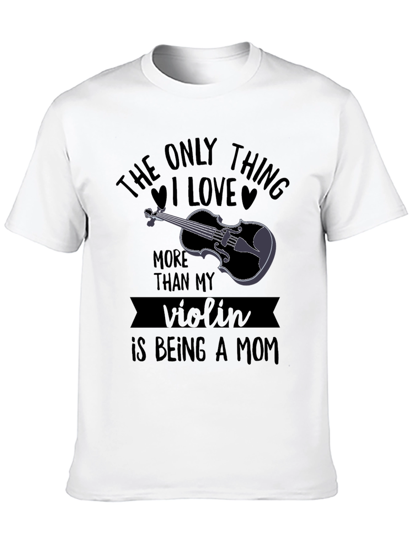 Violin Mom Graphic Tee - Black T-Shirt