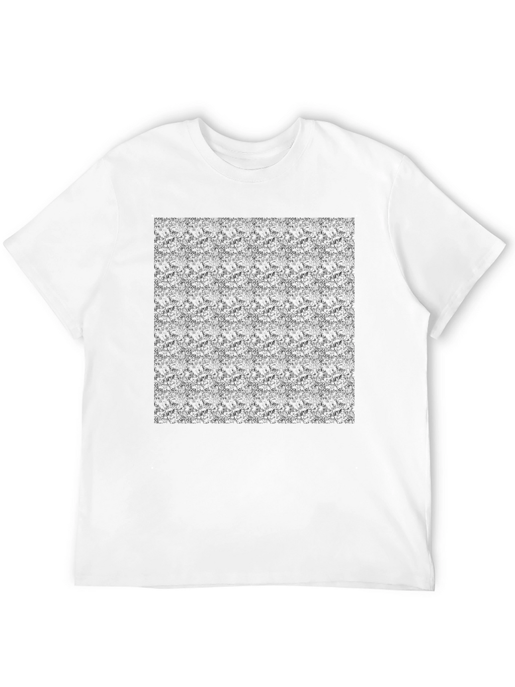 Stylish Black Patterned Tee - Everyday Comfort