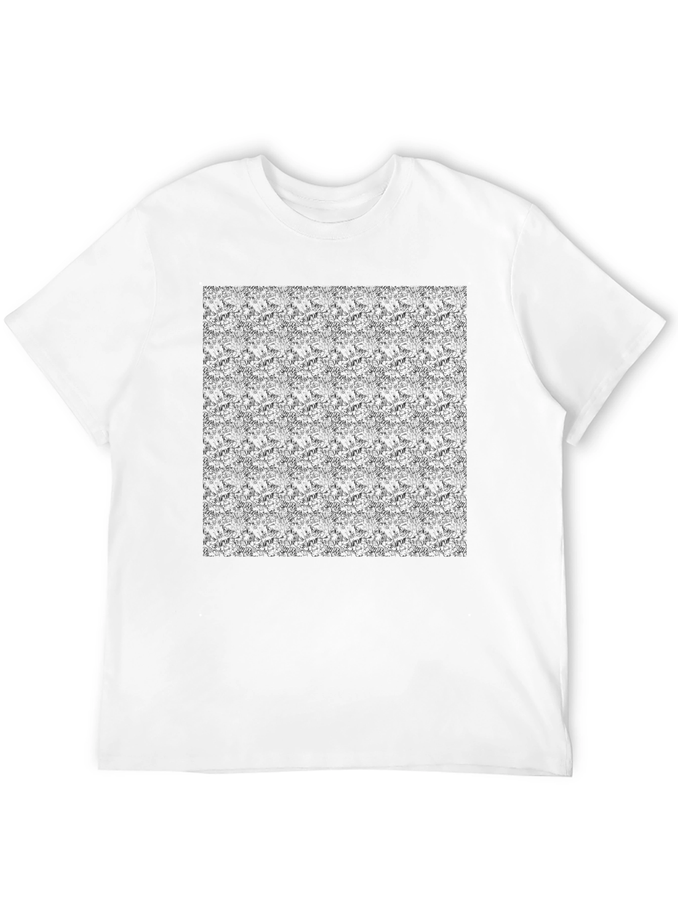 Stylish Black Patterned Tee - Everyday Comfort