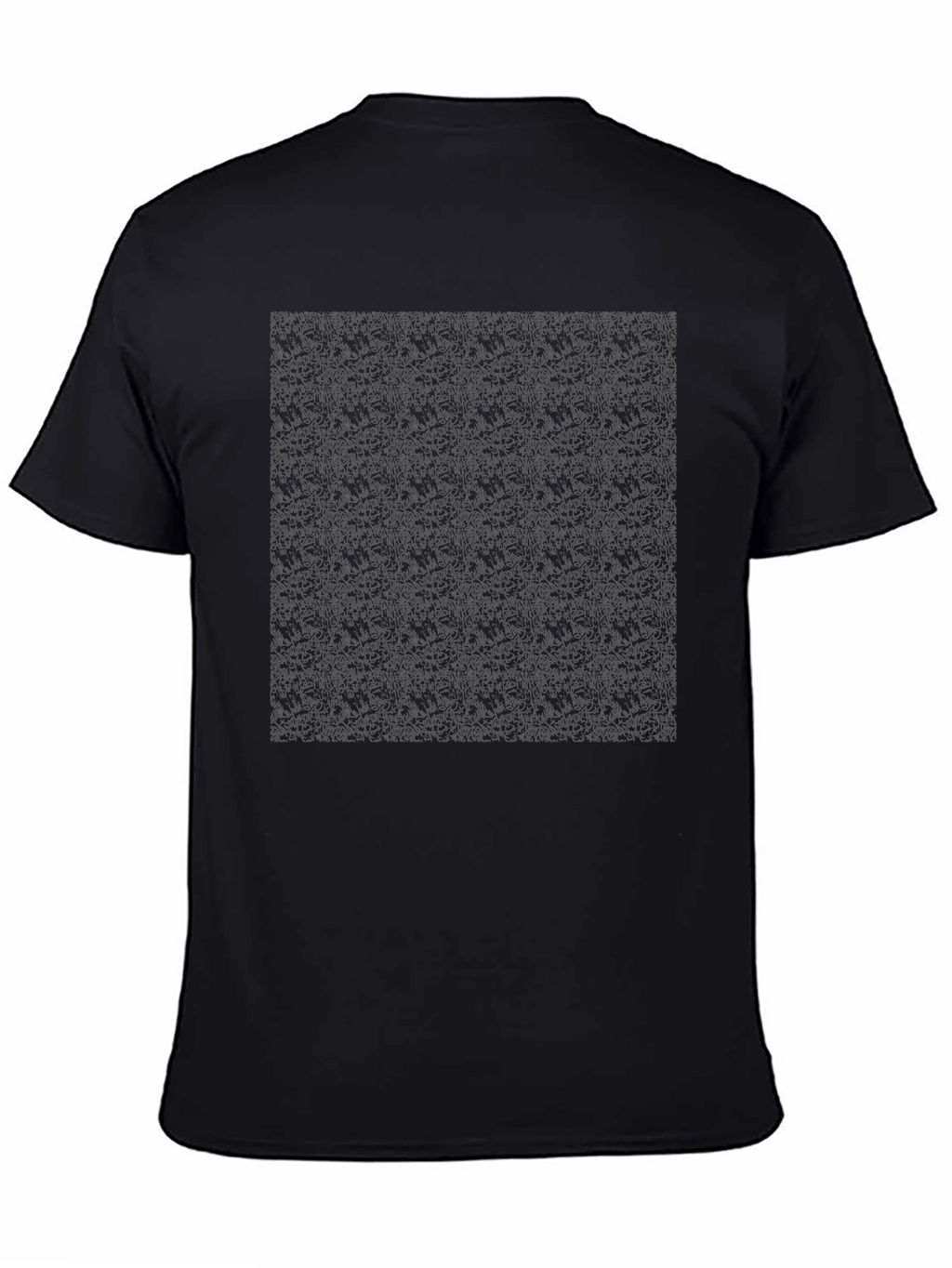 Stylish Black Patterned Tee - Everyday Comfort