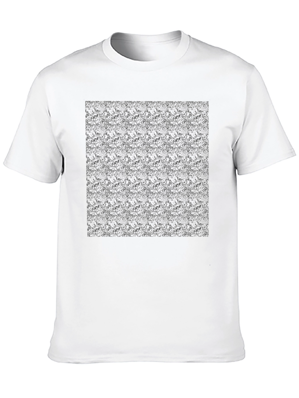 Stylish Black Patterned Tee - Everyday Comfort
