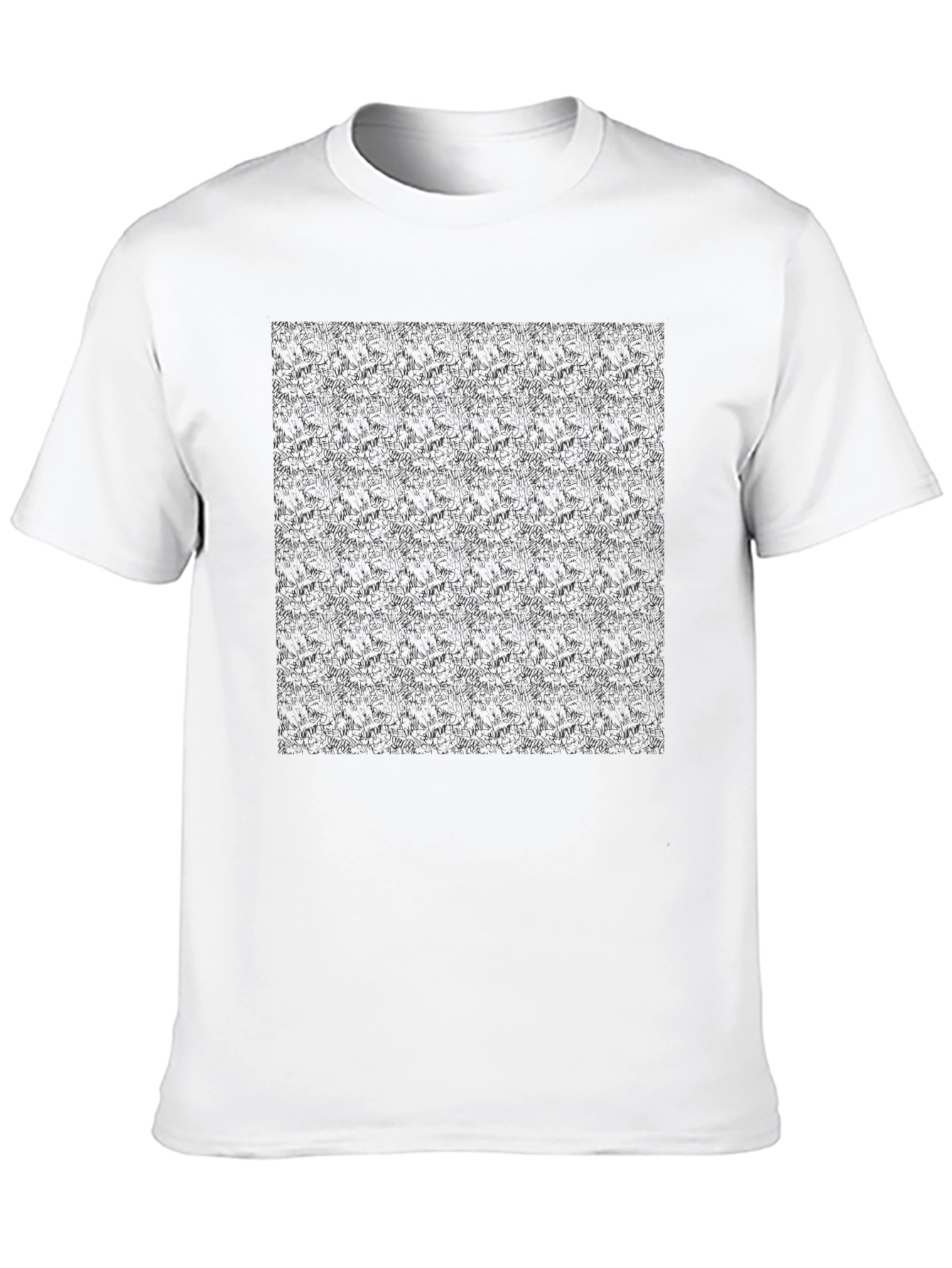 Stylish Black Patterned Tee - Everyday Comfort