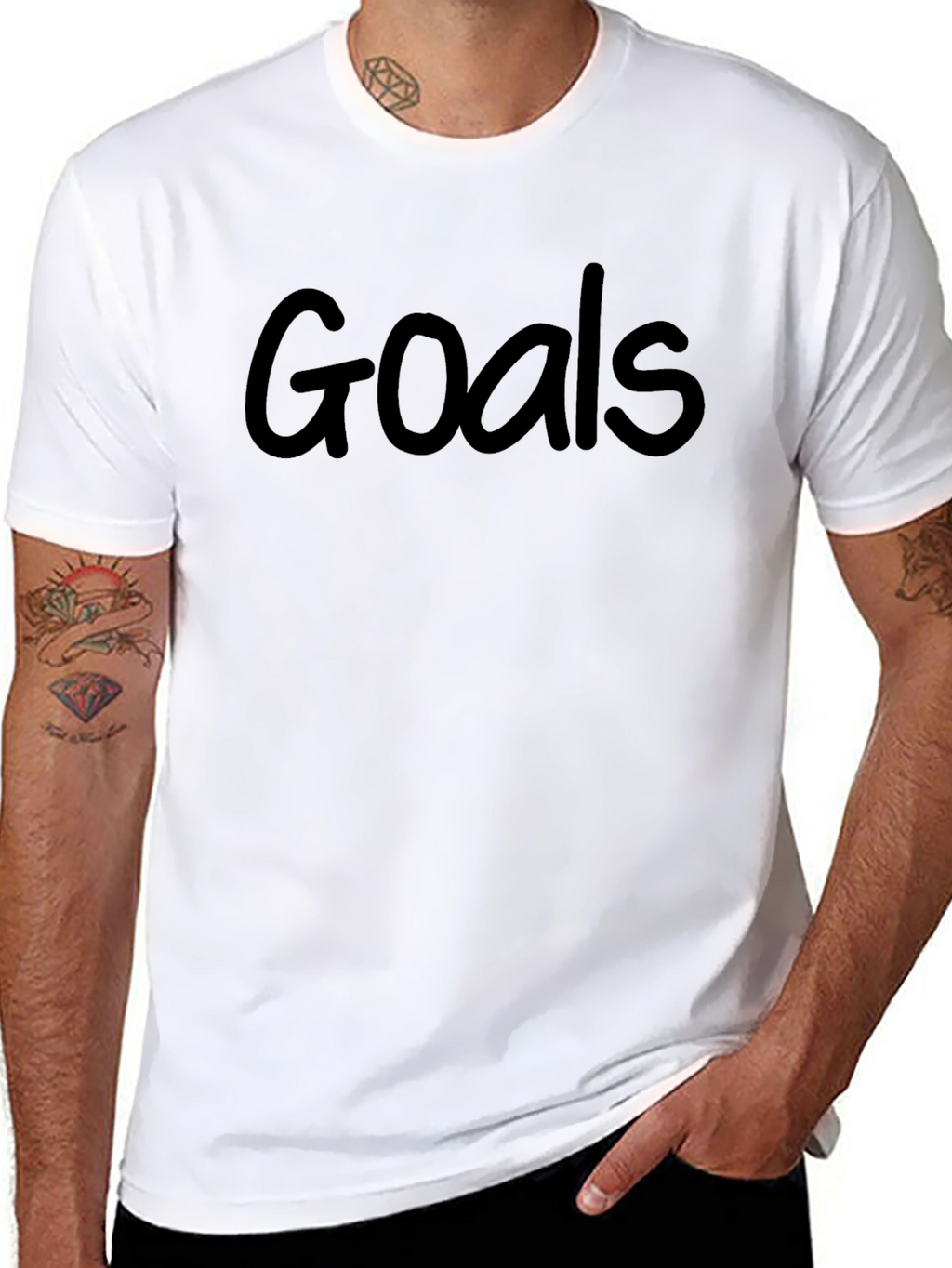 Goals Black Graphic T-Shirt