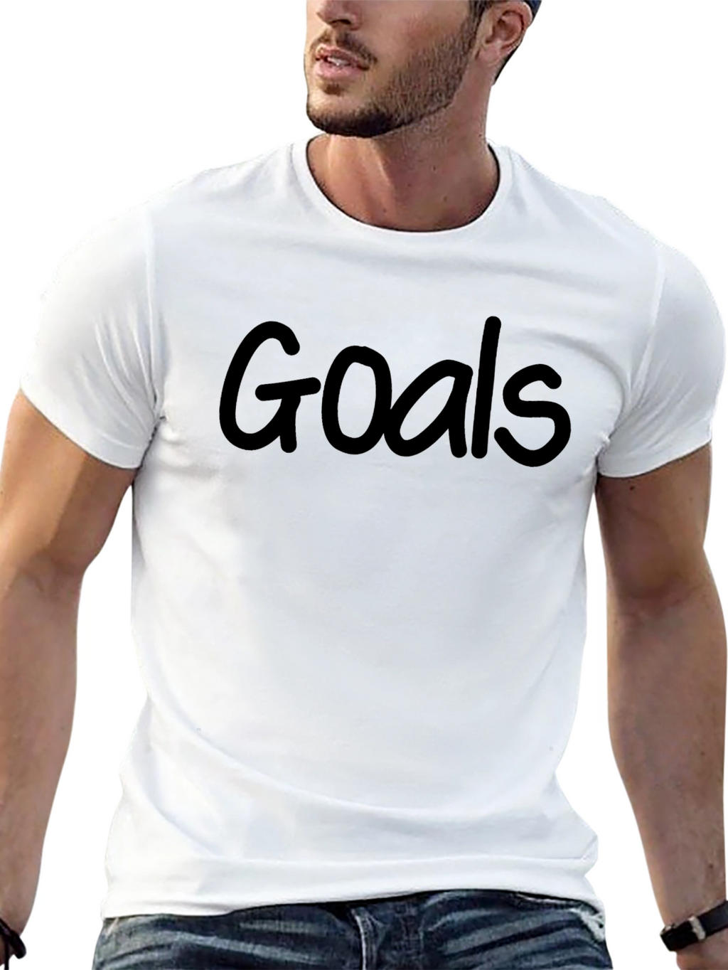 Goals Black Graphic T-Shirt