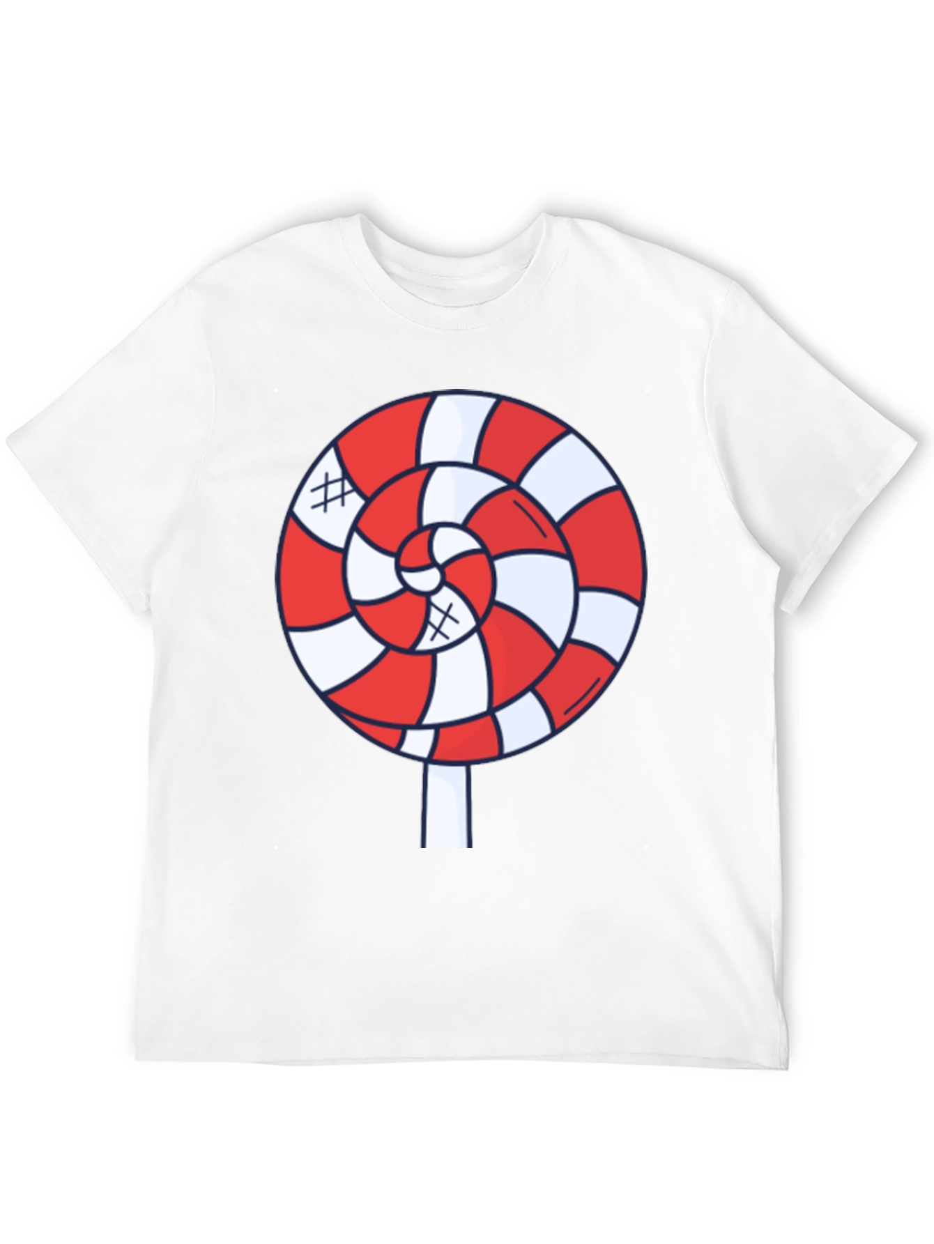 Candy Swirl Graphic Tee - Fun Black T-Shirt