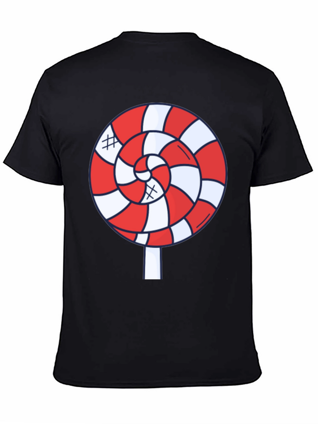 Candy Swirl Graphic Tee - Fun Black T-Shirt