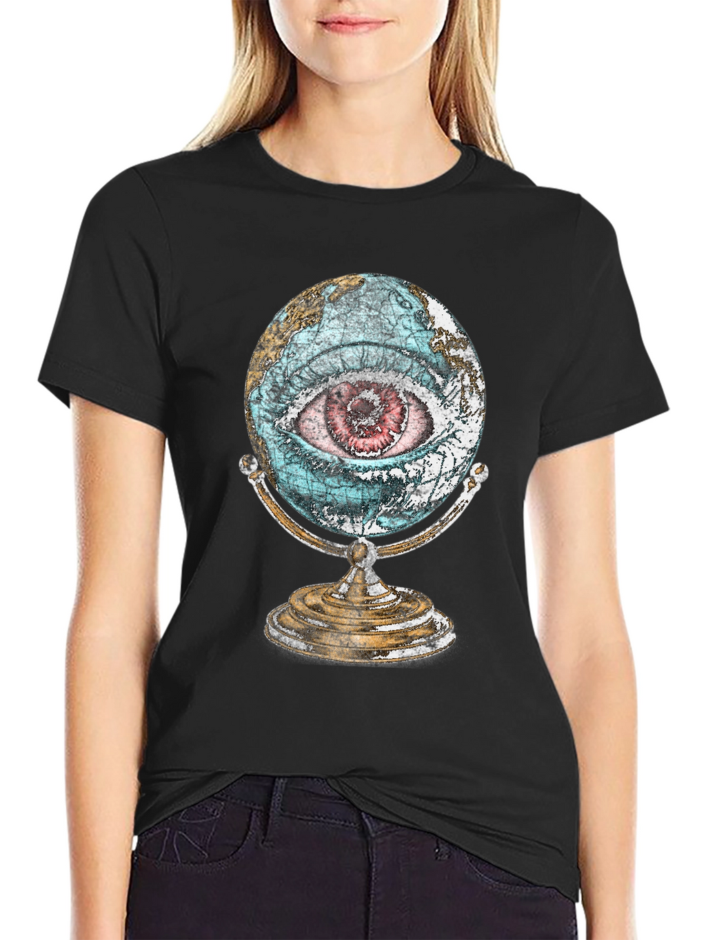 Globe Eye Graphic T-Shirt - All Seeing