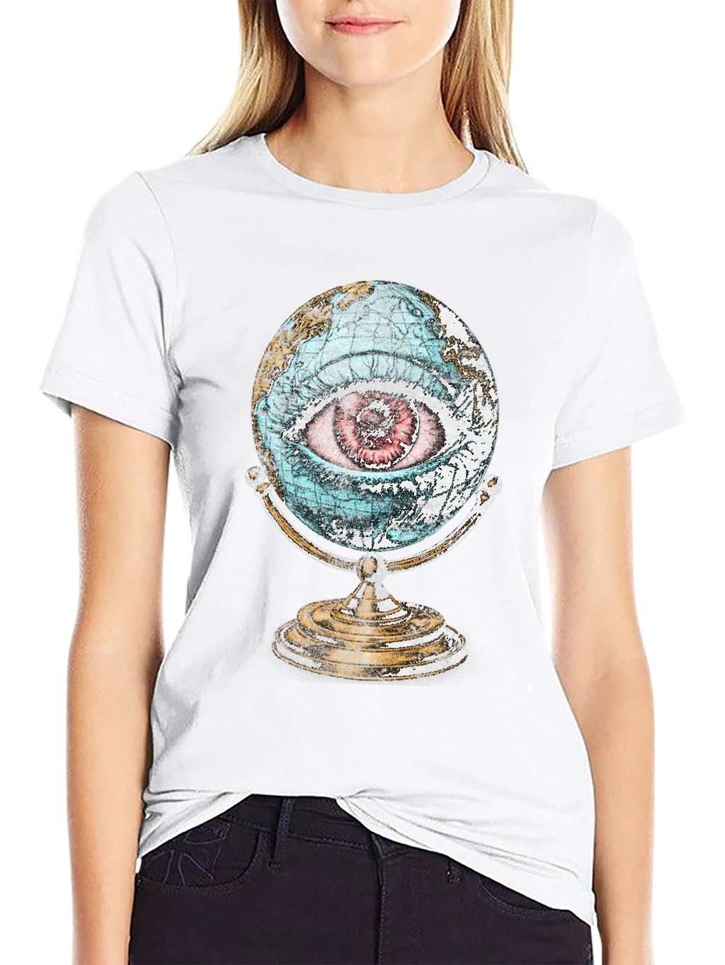 Globe Eye Graphic T-Shirt - All Seeing