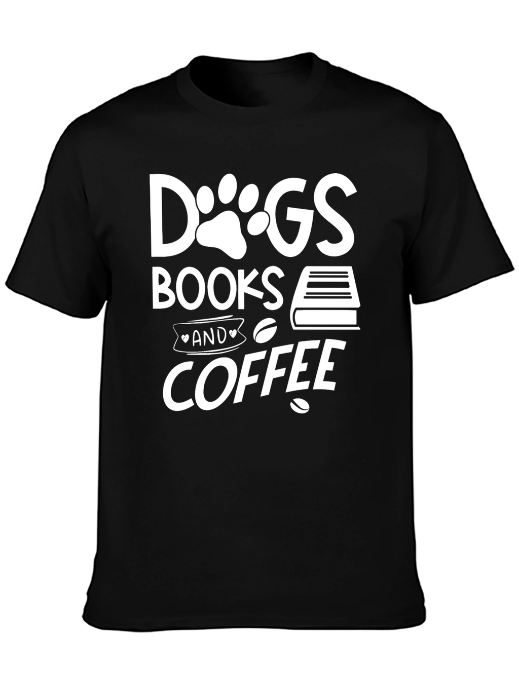 Dogs Books Coffee T-Shirt