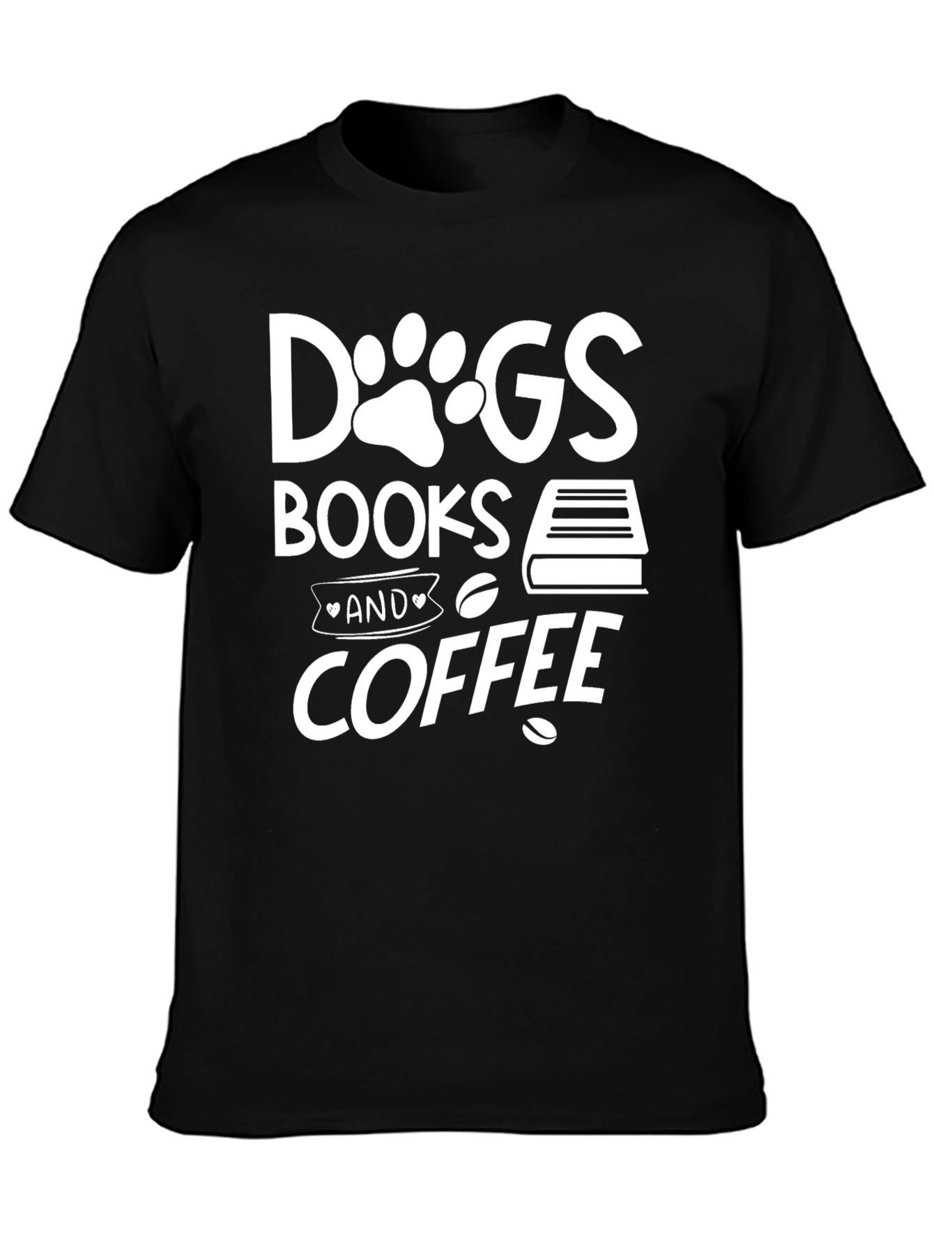 Dogs Books Coffee T-Shirt