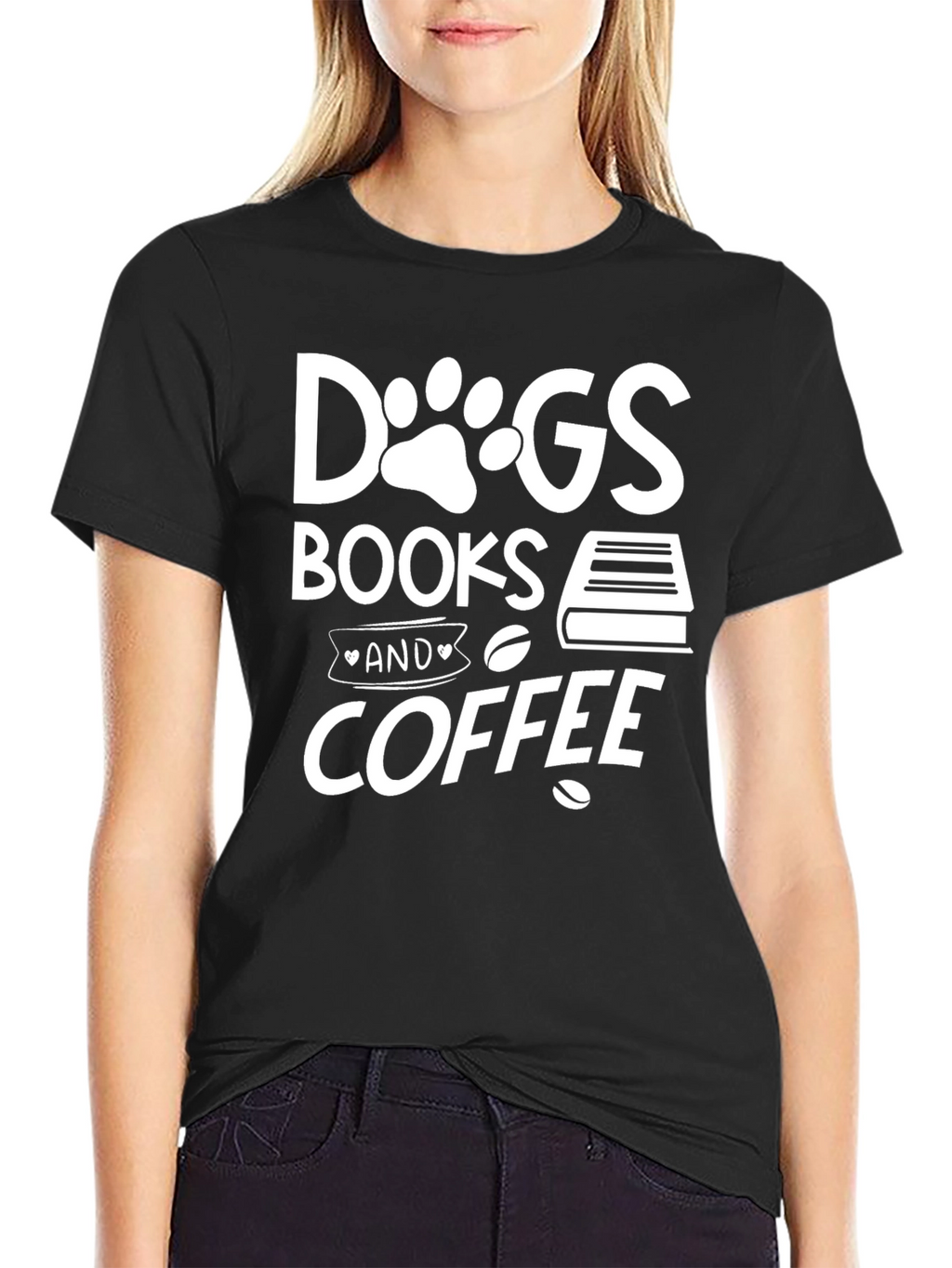 Dogs Books Coffee T-Shirt