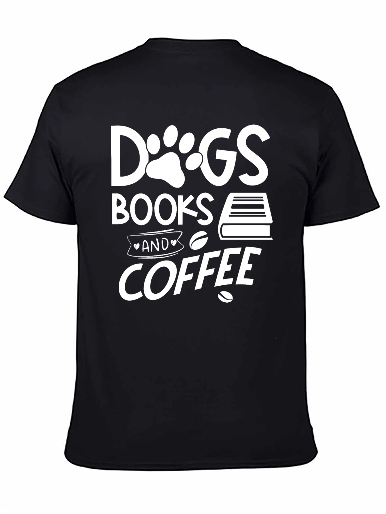 Dogs Books Coffee T-Shirt