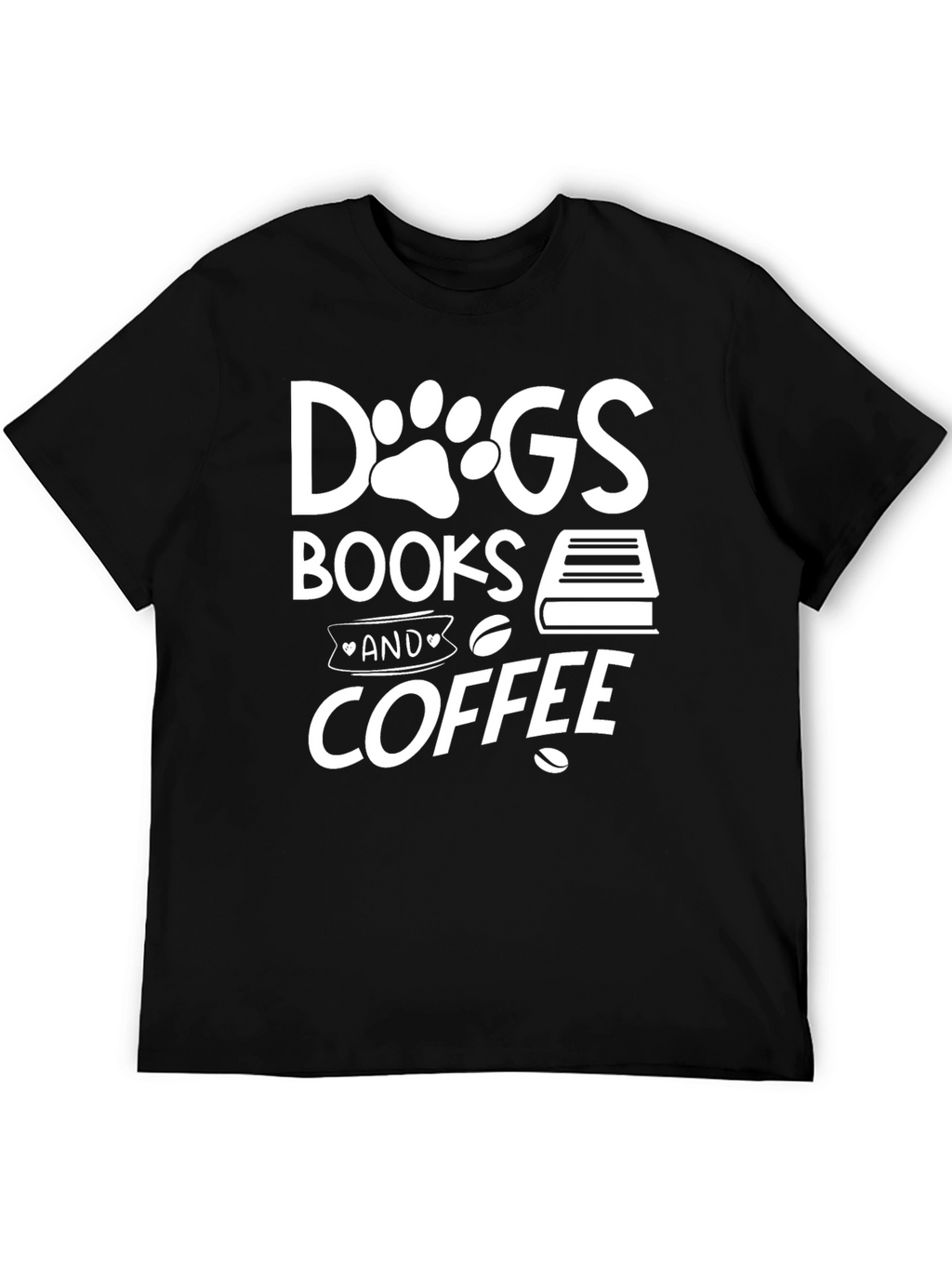Dogs Books Coffee T-Shirt