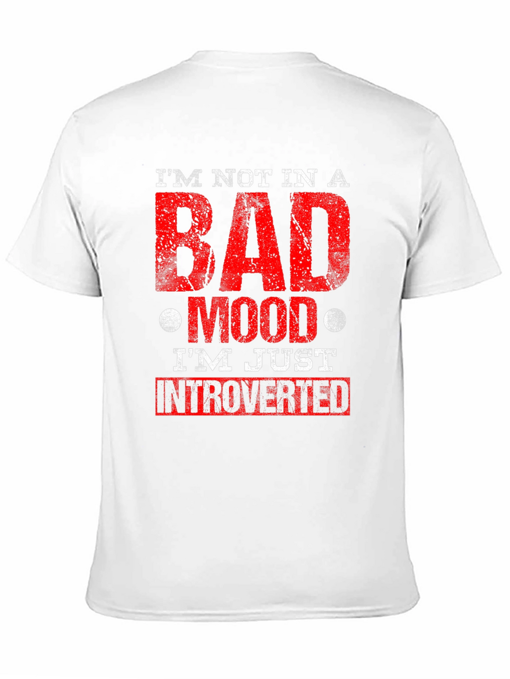 Introverted Mood T-Shirt - Black Graphic Tee