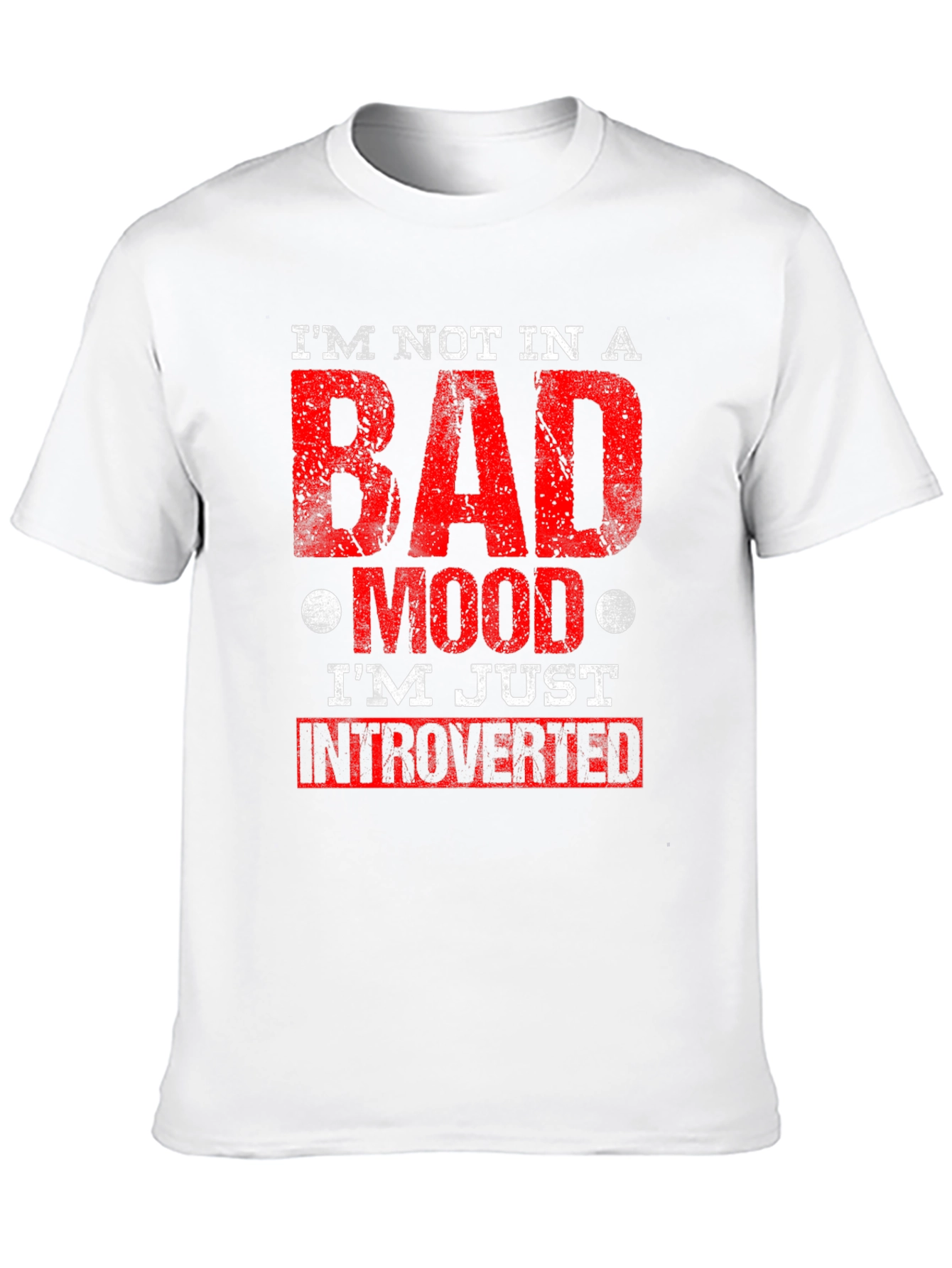 Introverted Mood T-Shirt - Black Graphic Tee