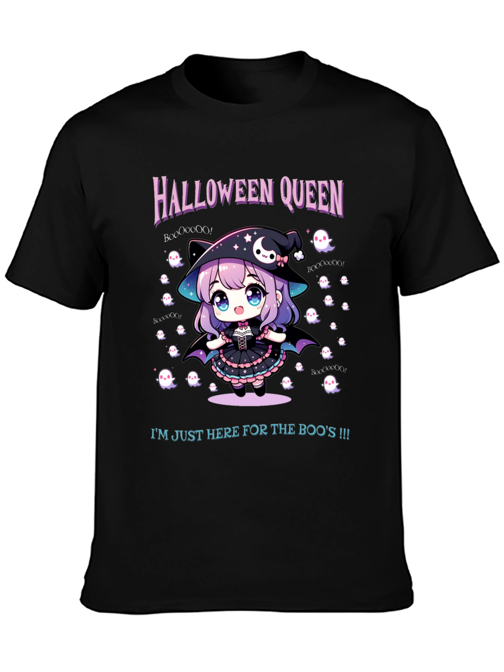 Halloween Queen Tee - Cute Anime Witch