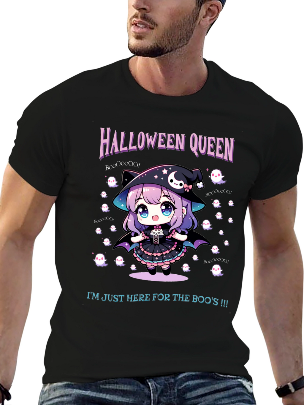 Halloween Queen Tee - Cute Anime Witch