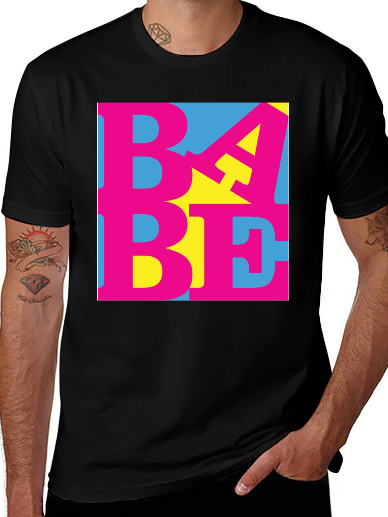 BA BE Graphic Tee - Bold Retro Design