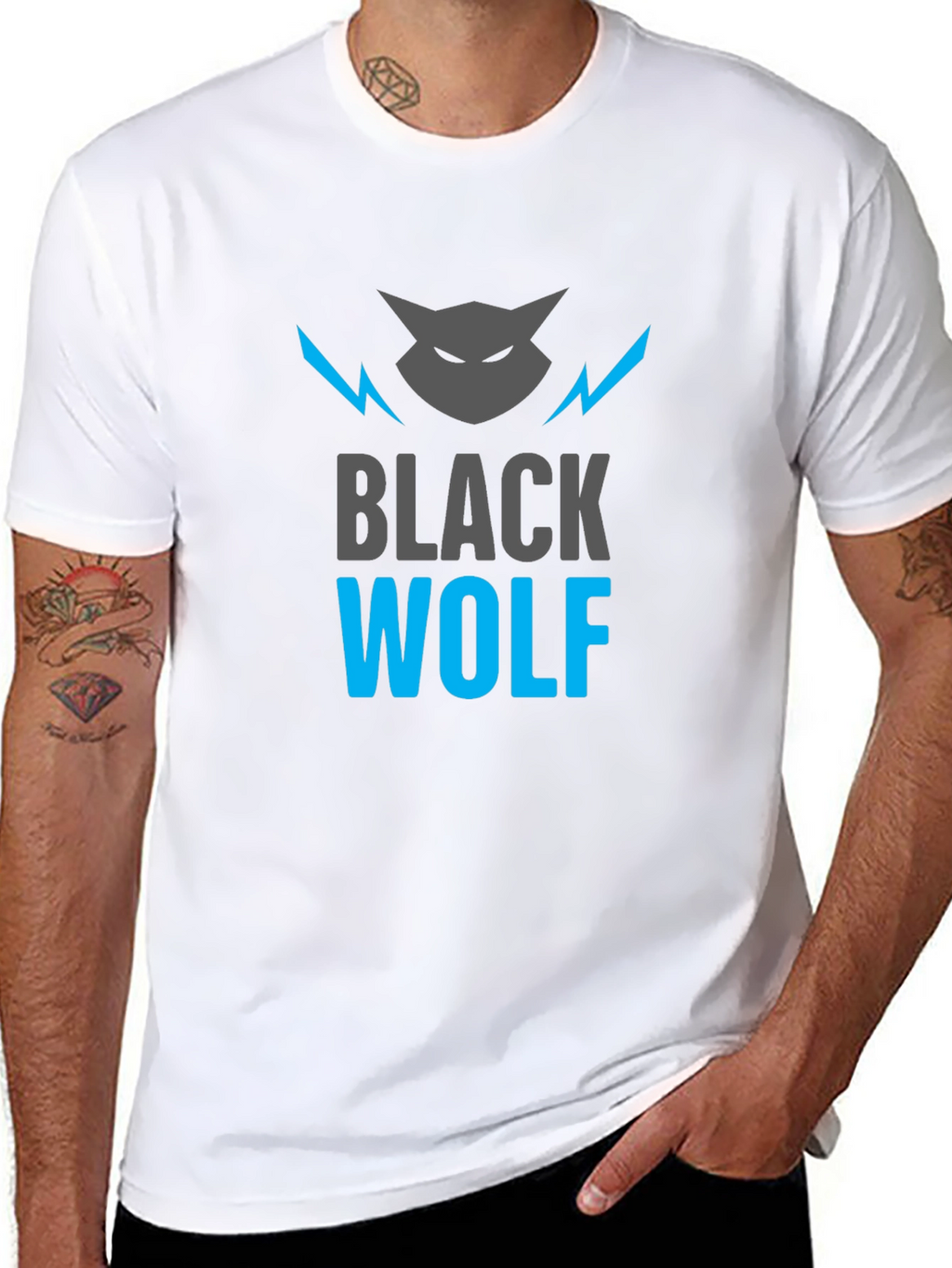 Black Wolf Graphic Tee - Cool Casual Style
