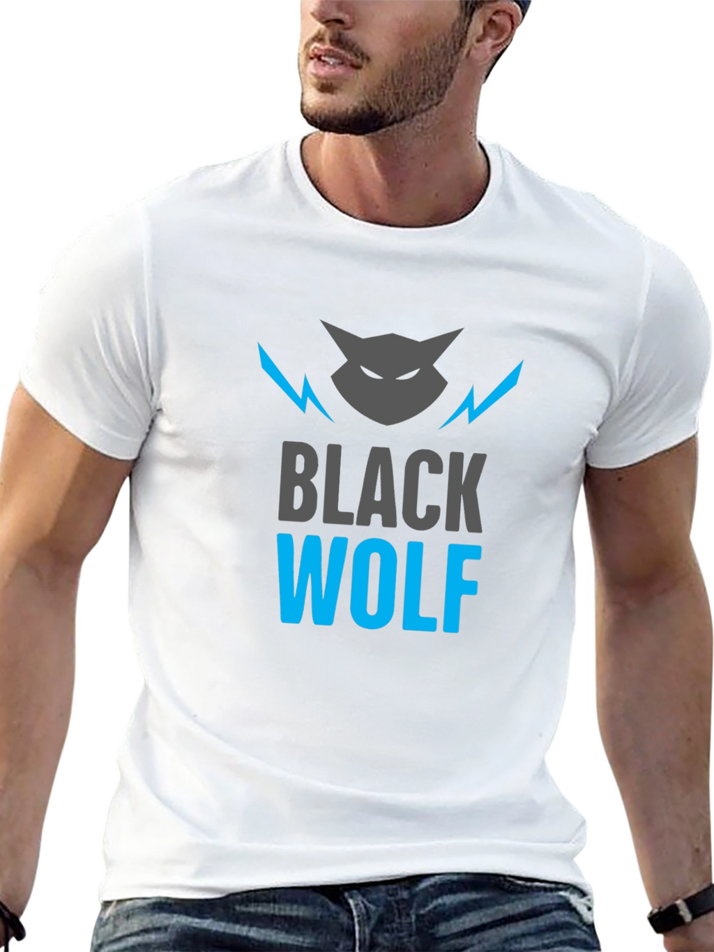 Black Wolf Graphic Tee - Cool Casual Style