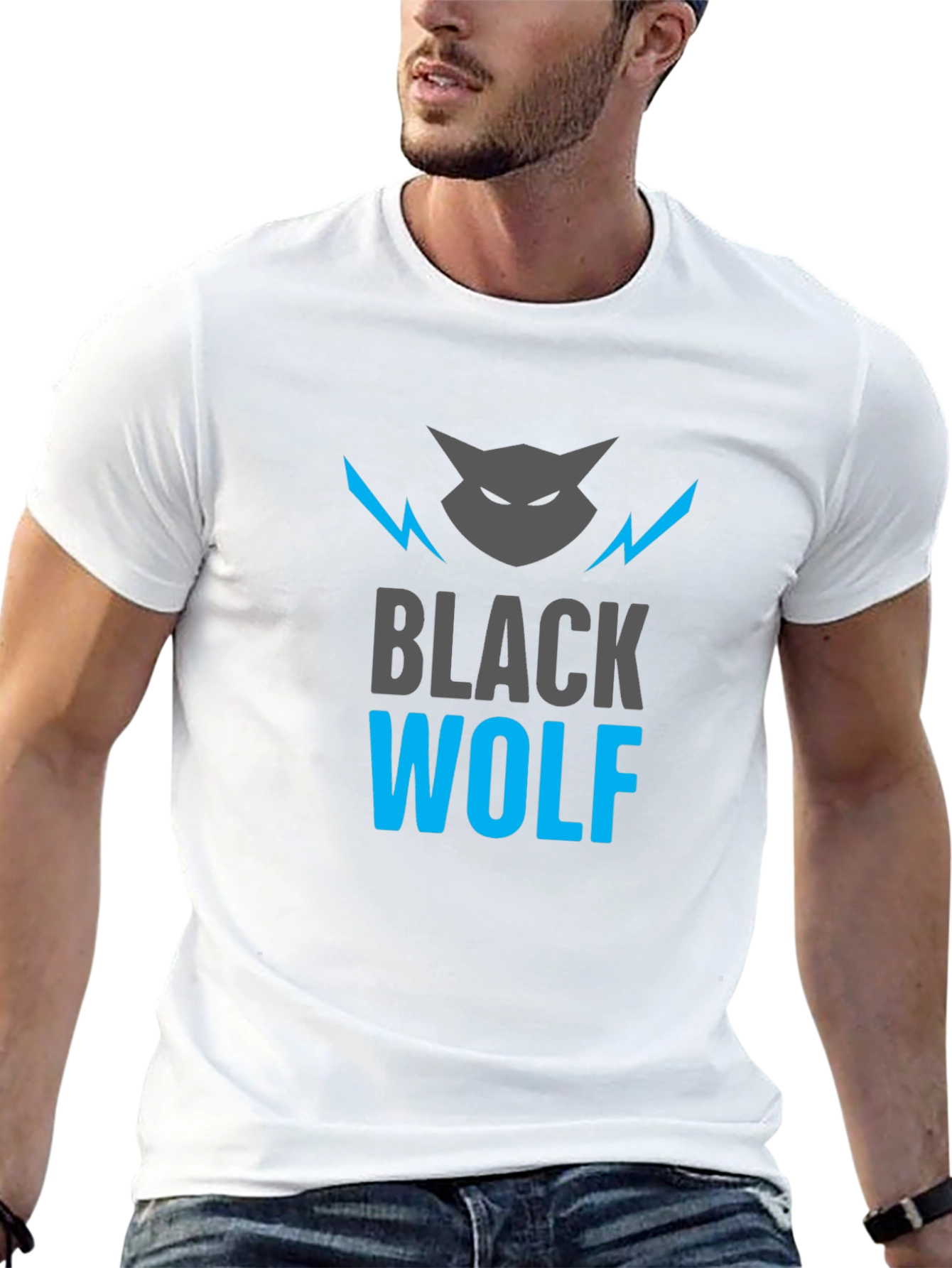 Black Wolf Graphic Tee - Cool Casual Style