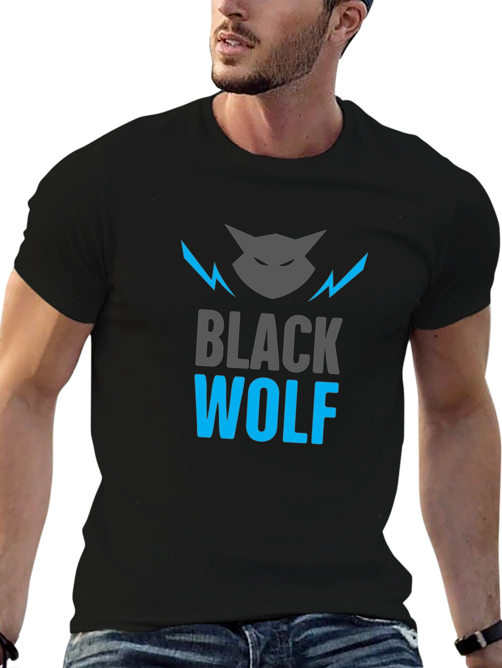 Black Wolf Graphic Tee - Cool Casual Style