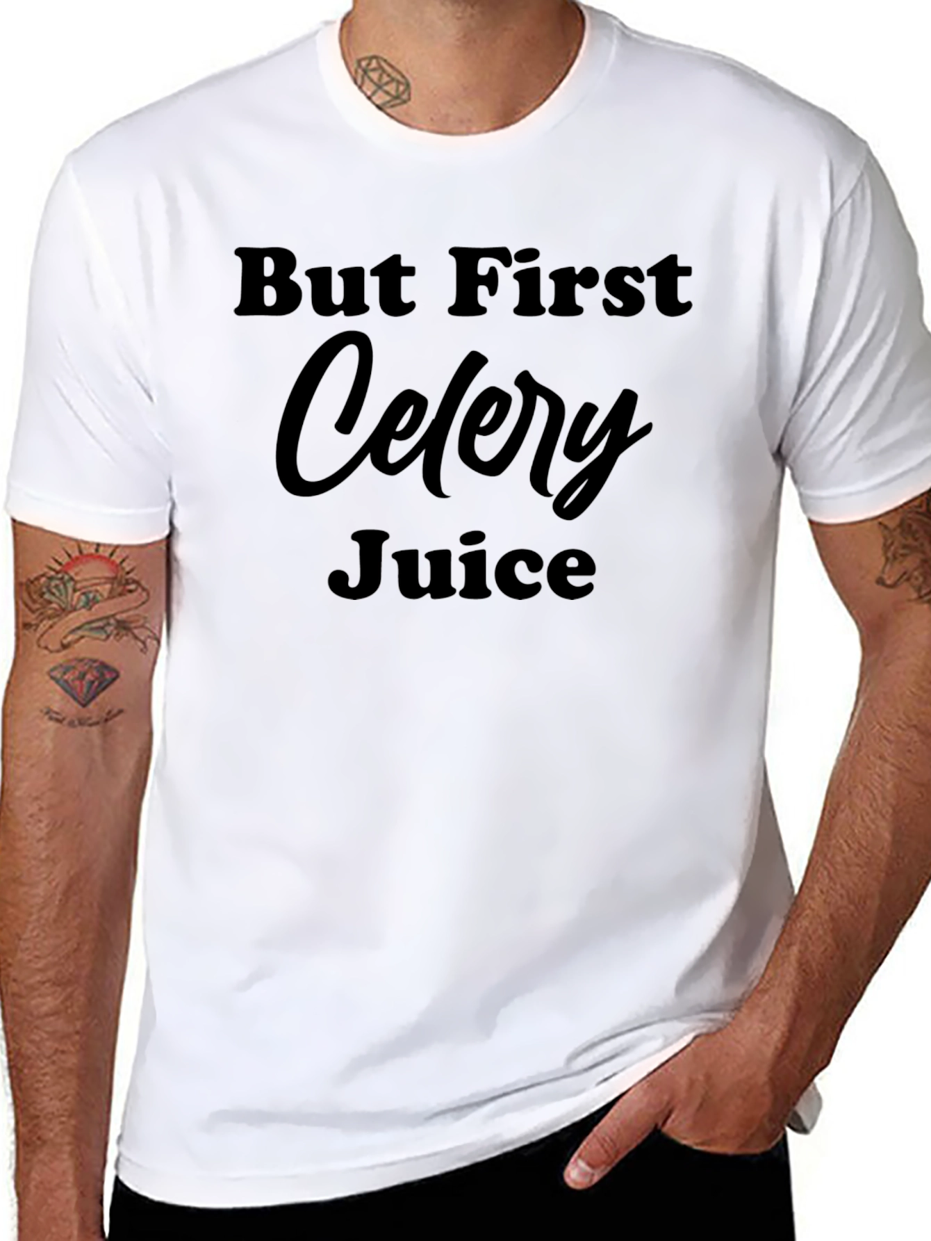 But First Celery Juice Black T-Shirt