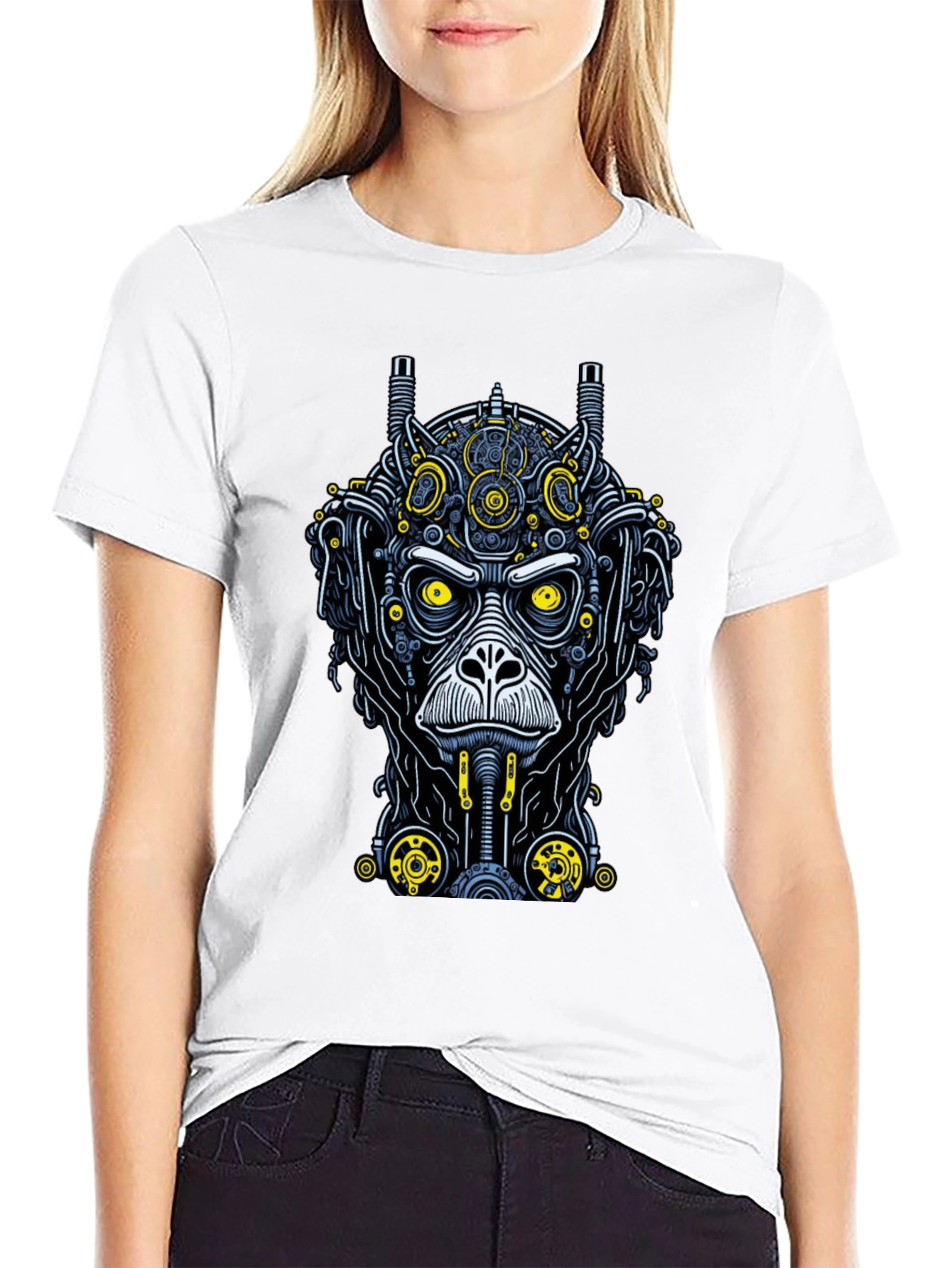 Steampunk Monkey Graphic Tee - Unique Design