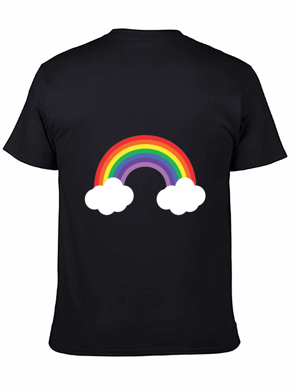 Rainbow Cloud Graphic Tee - Mens Black T-Shirt