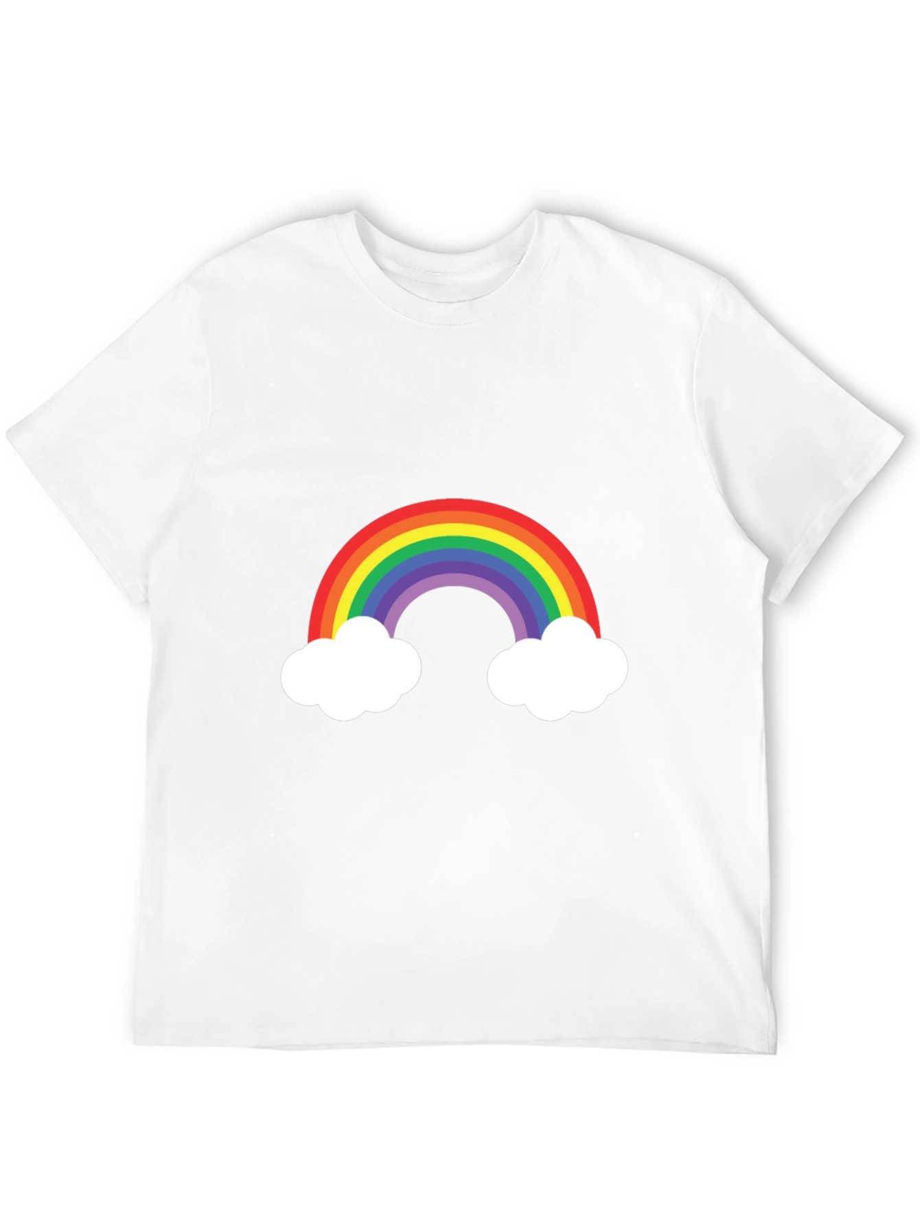 Rainbow Cloud Graphic Tee - Mens Black T-Shirt
